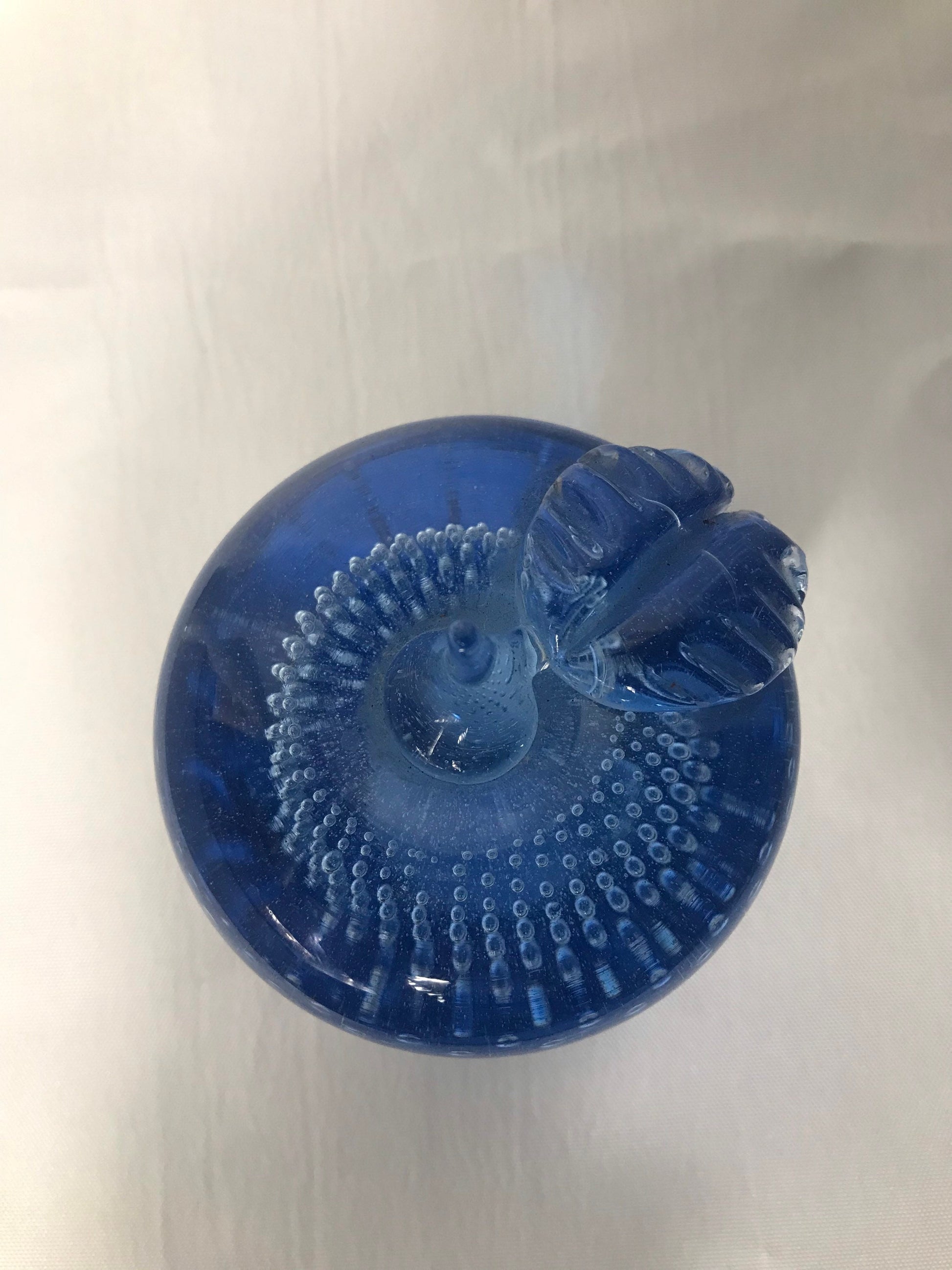 Vintage Wheaton Village Blue Apple Paperweight | Home Decor | Office Decor