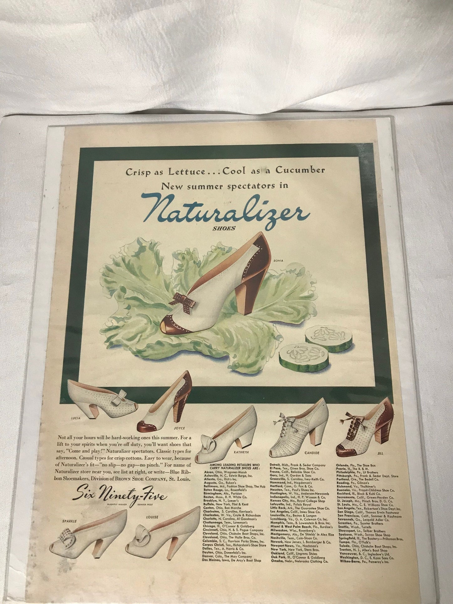 Vintage Naturalizer Shoes Advertisement Poster | Digital Prints