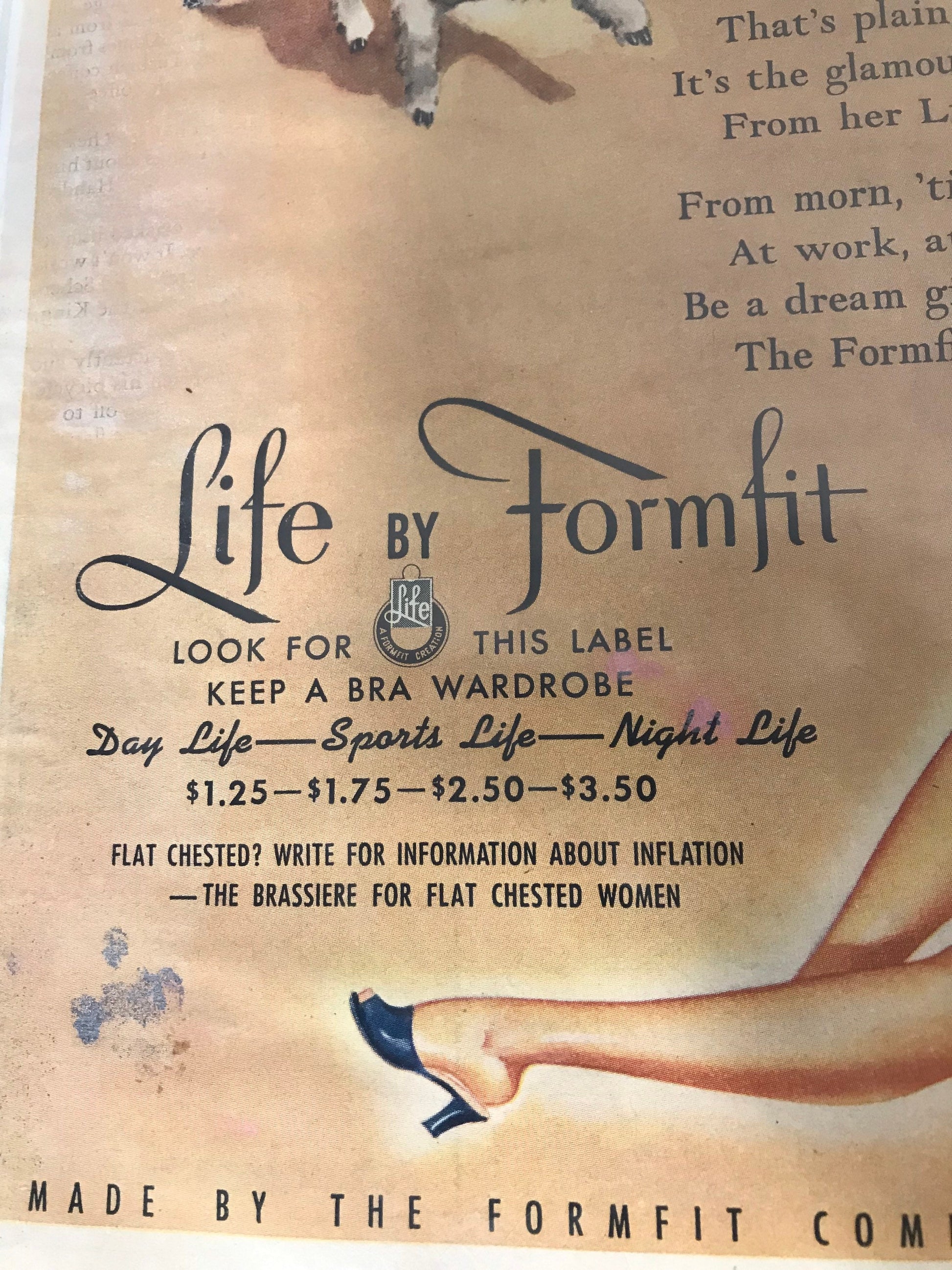 Vintage Formfit Company Advertisement Poster | Digital Prints