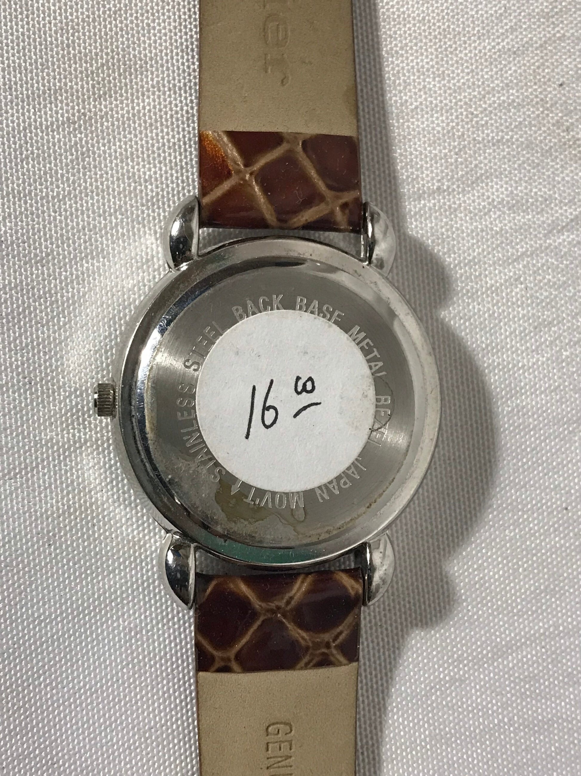 Vintage Vernier Leather Diamond Wrist Watch | Jewelry