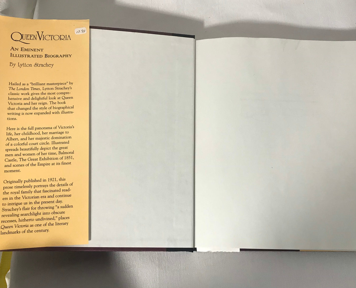 Queen Victoria By Lytton Strachey | An Eminent Illustrated Biography | Home & Living