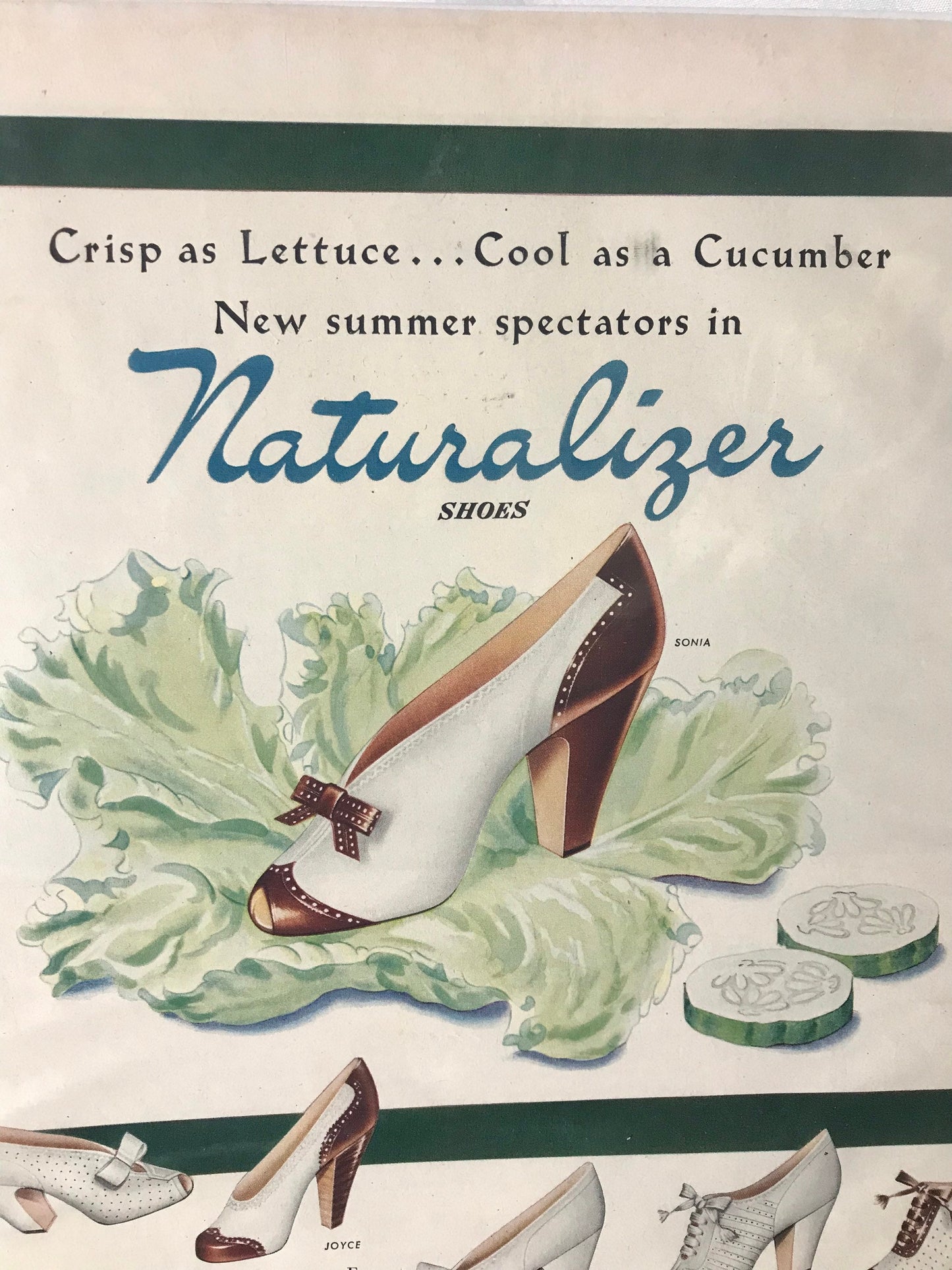 Vintage Naturalizer Shoes Advertisement Poster | Digital Prints