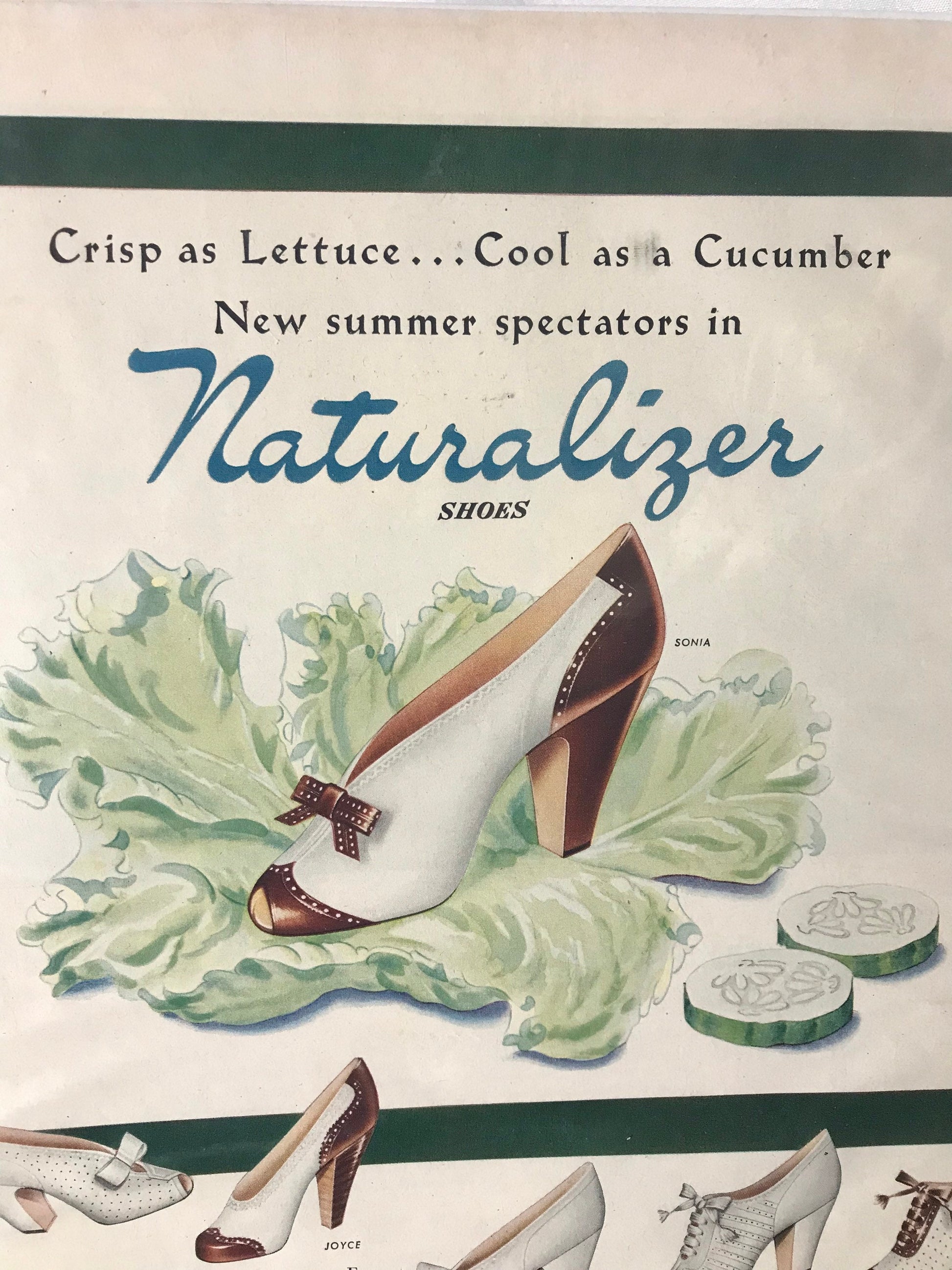 Vintage Naturalizer Shoes Advertisement Poster | Digital Prints