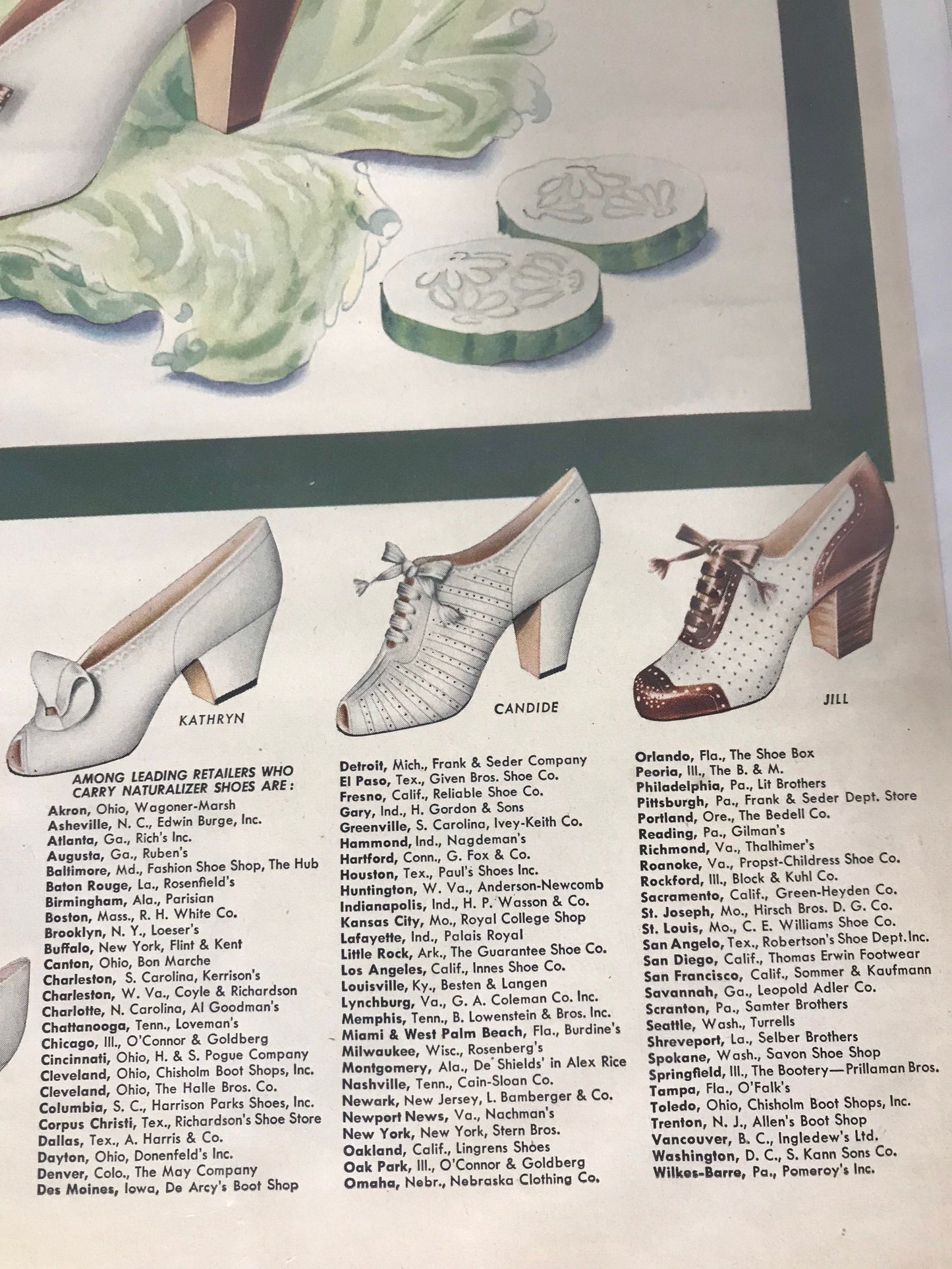 Vintage Naturalizer Shoes Advertisement Poster | Digital Prints