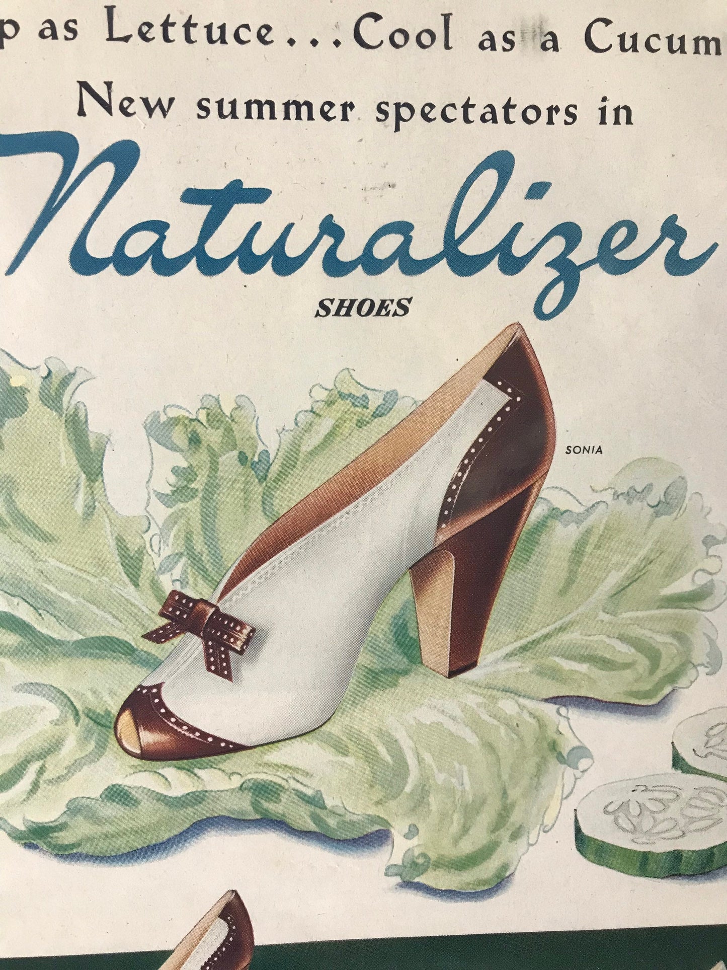 Vintage Naturalizer Shoes Advertisement Poster | Digital Prints