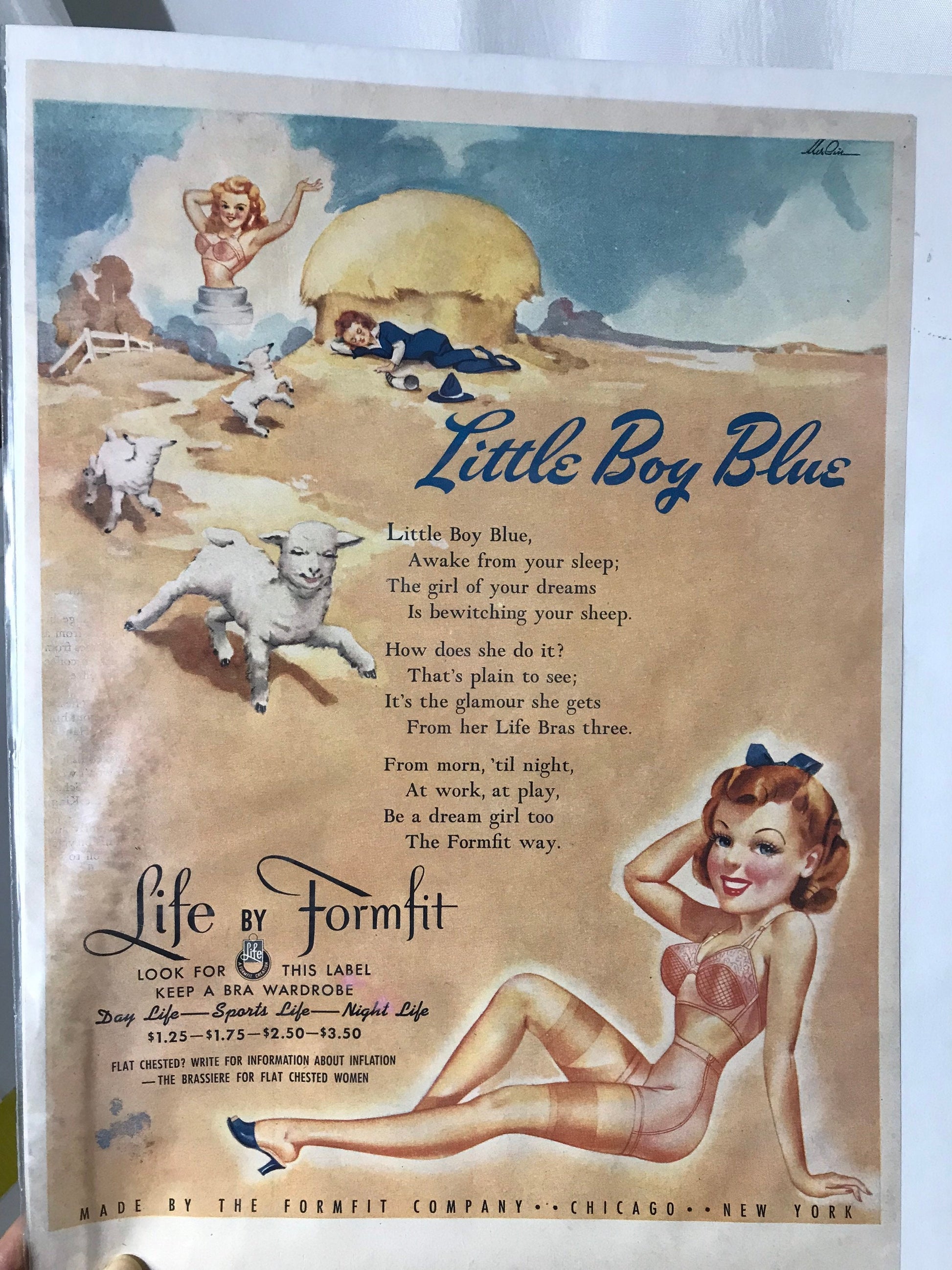 Vintage Formfit Company Advertisement Poster | Digital Prints