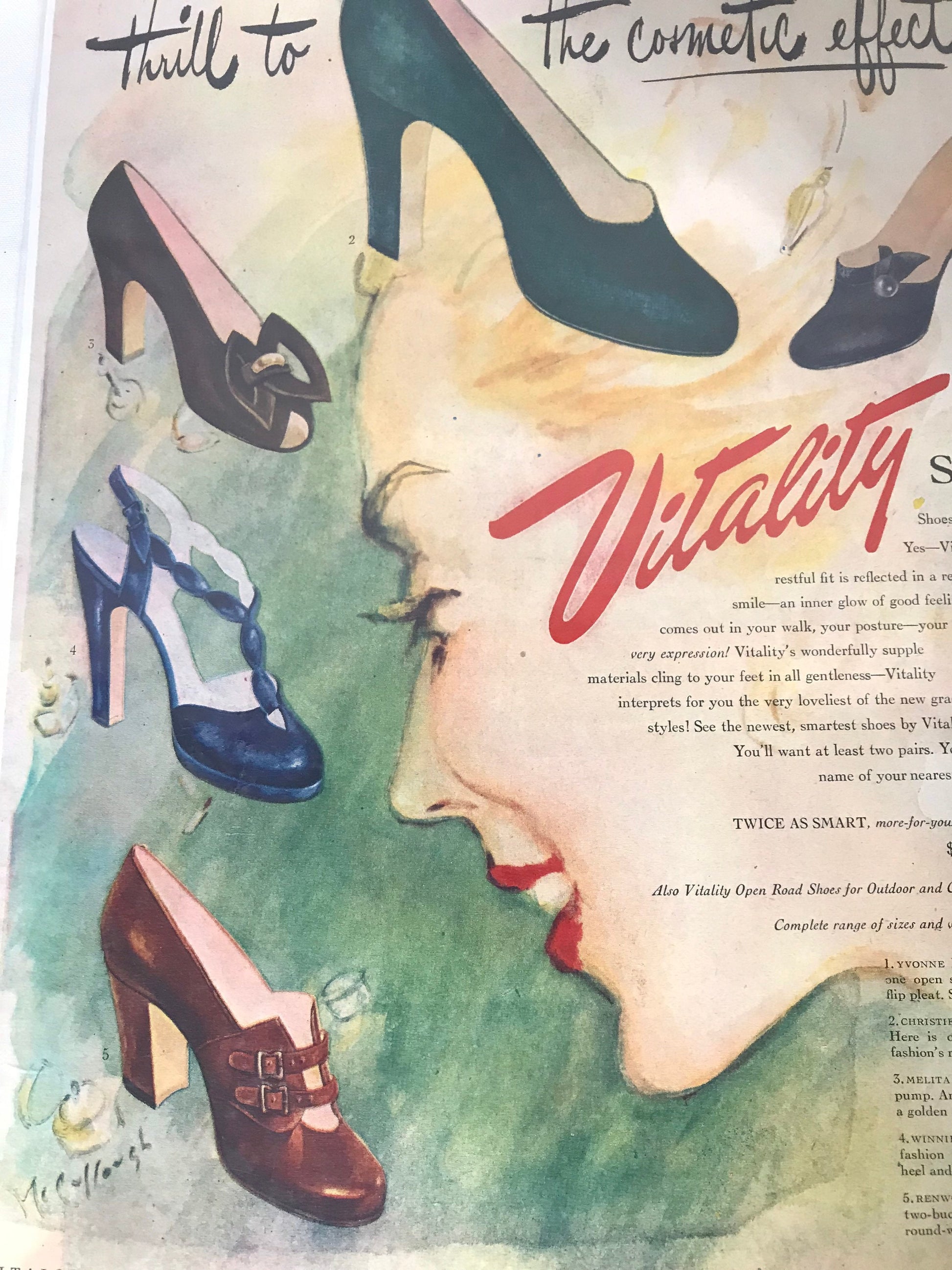 Vintage Vitality Shoes Advertisement Poster | Digital Print