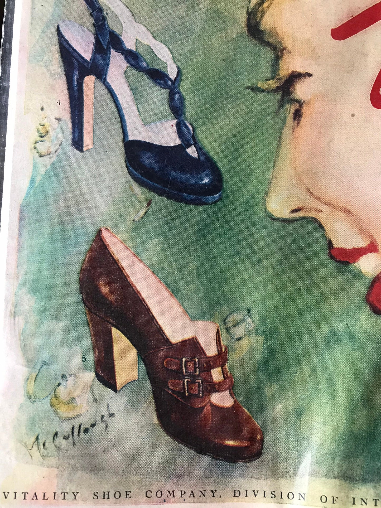 Vintage Vitality Shoes Advertisement Poster | Digital Print