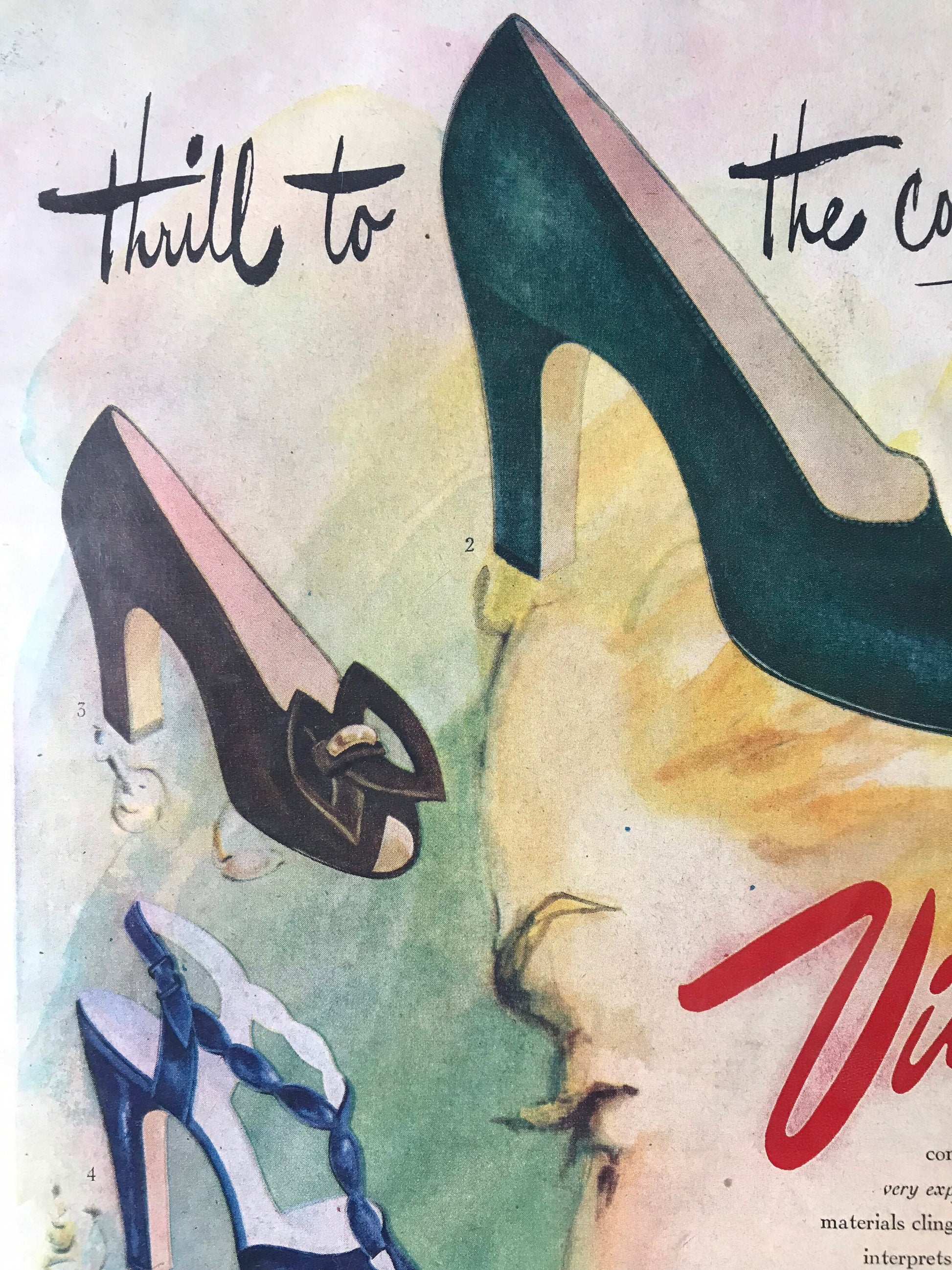 Vintage Vitality Shoes Advertisement Poster | Digital Print