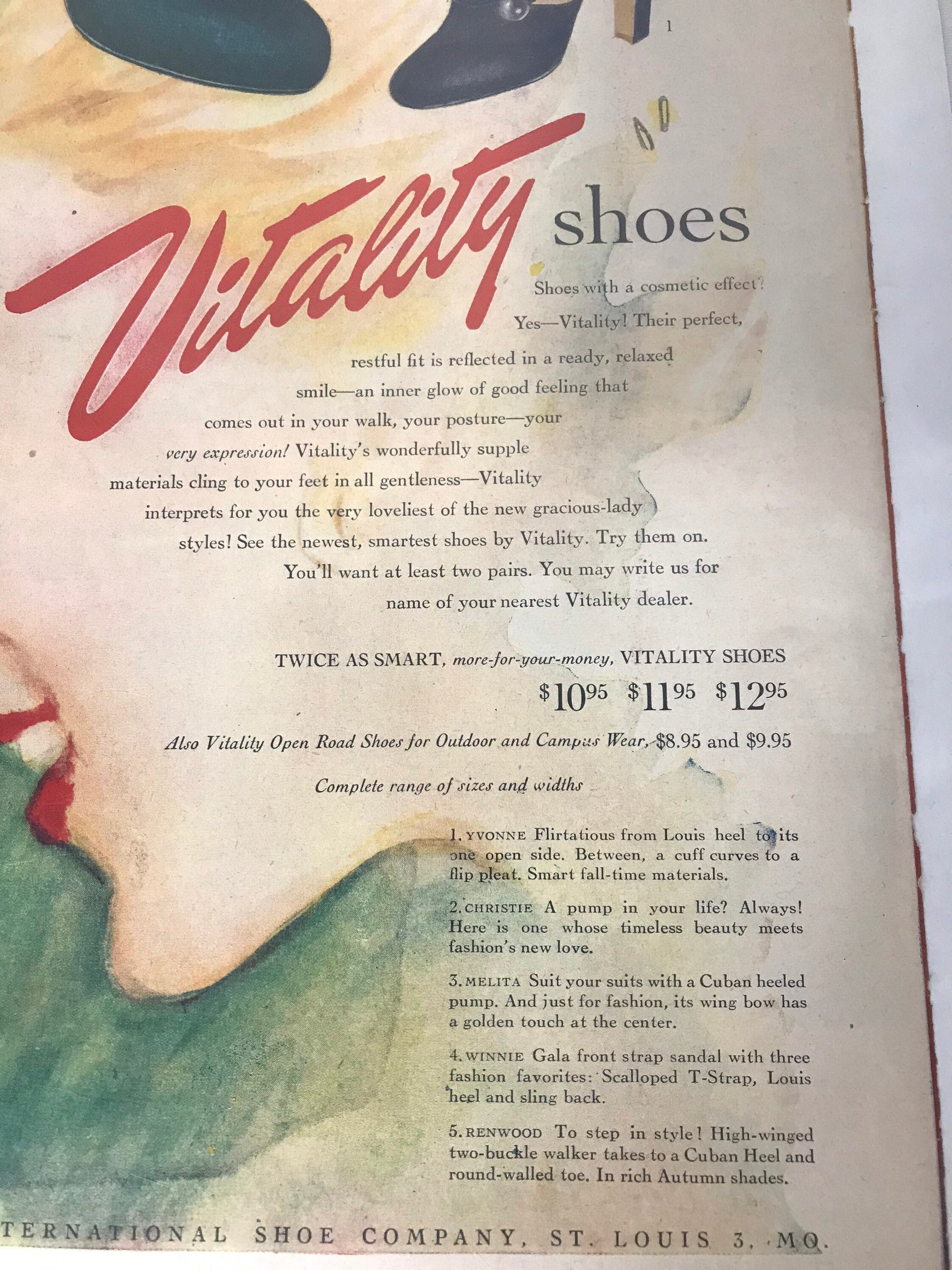 Vintage Vitality Shoes Advertisement Poster | Digital Print