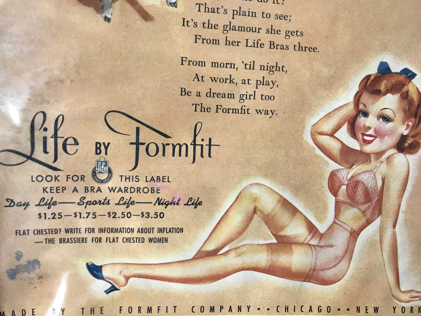 Vintage Formfit Company Advertisement Poster | Digital Prints