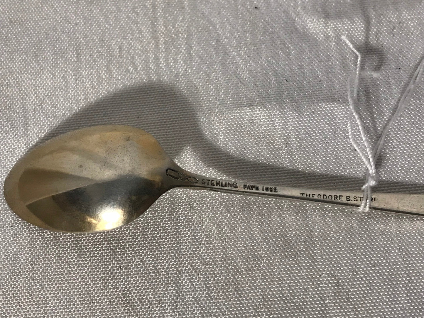 Vintage 1882 Theodore B. Starr Sterling Silver Tea Spoon with Gilding | Home & Living