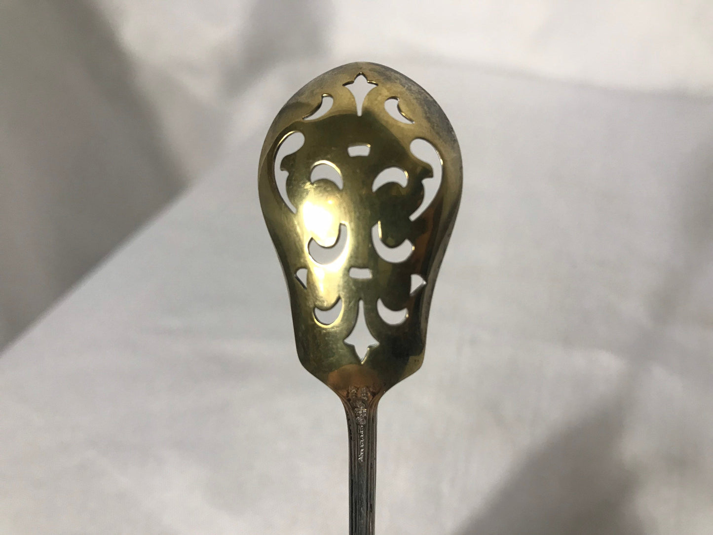 Vintage Gold/Silver Slotted Spoon | Home & Living