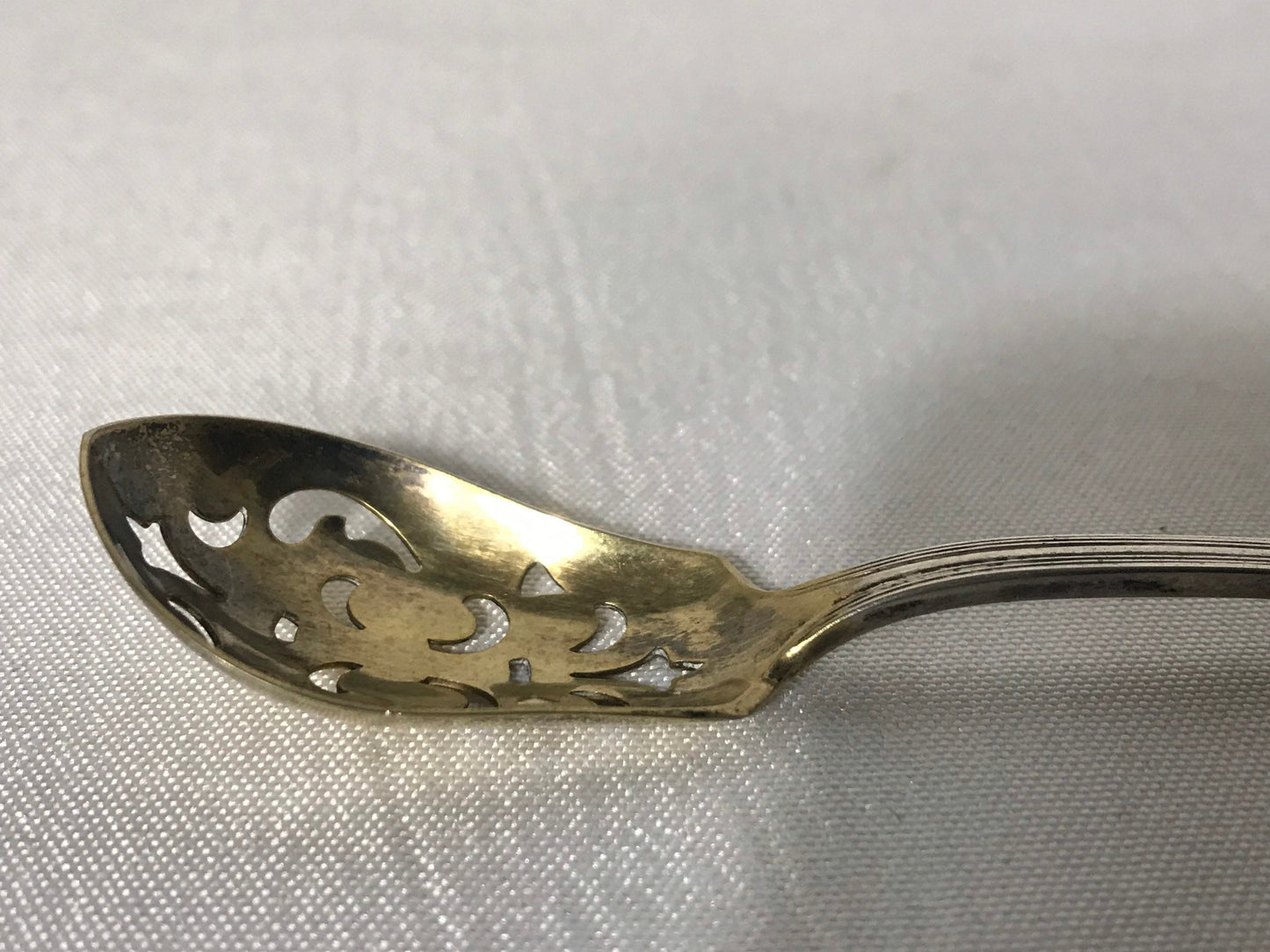 Vintage Gold/Silver Slotted Spoon | Home & Living