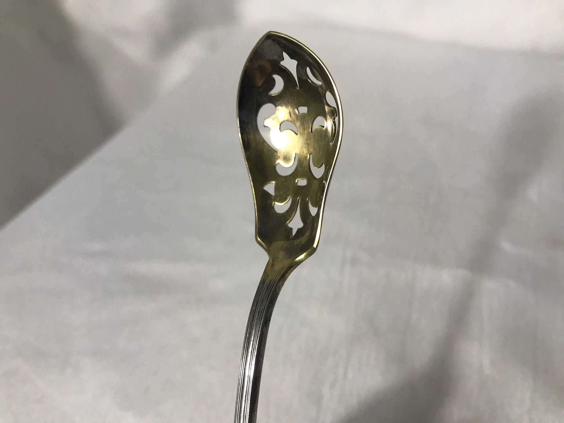 Vintage Gold/Silver Slotted Spoon | Home & Living