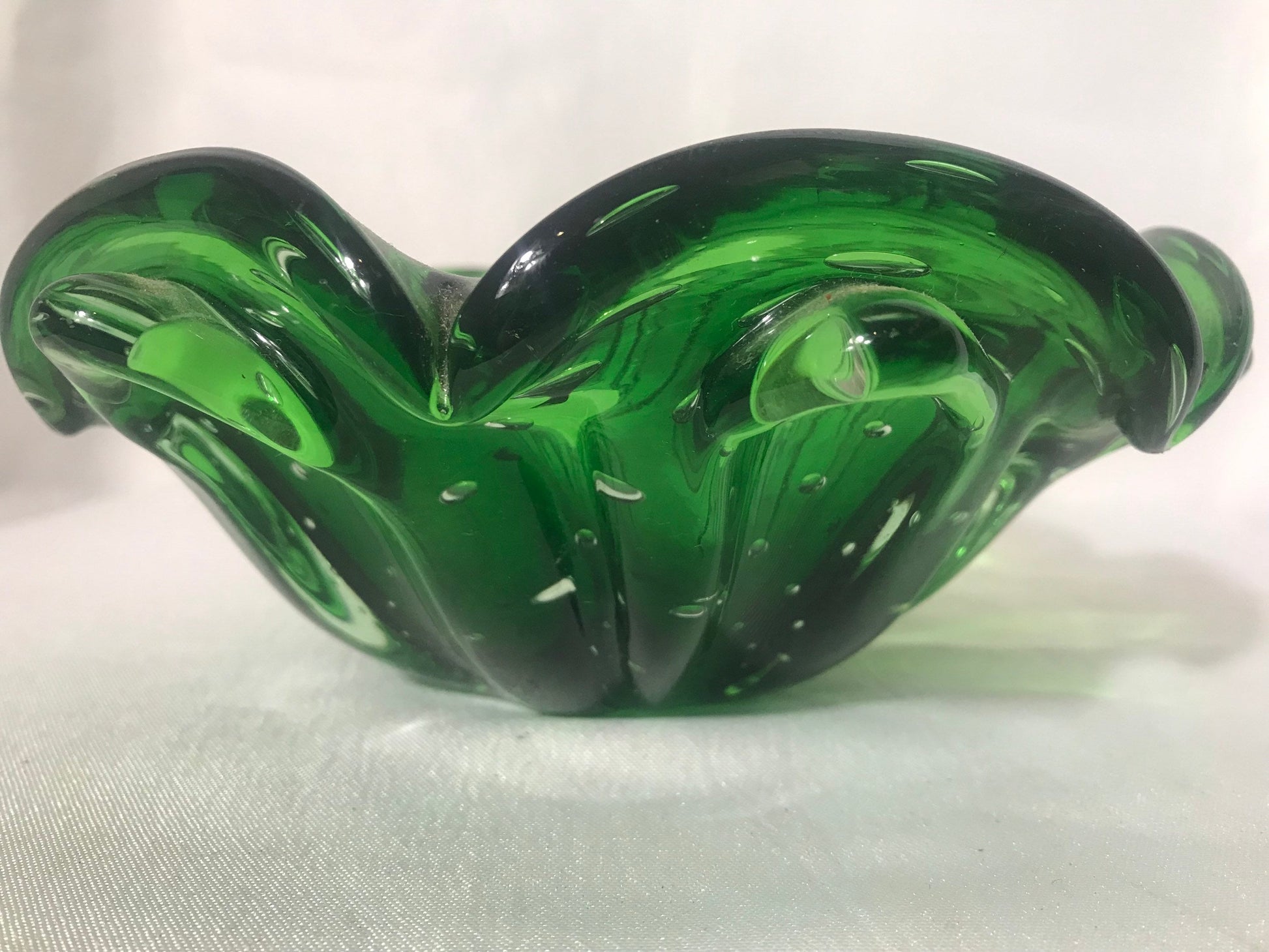 Vintage Green Glass Bowl | Home & Living