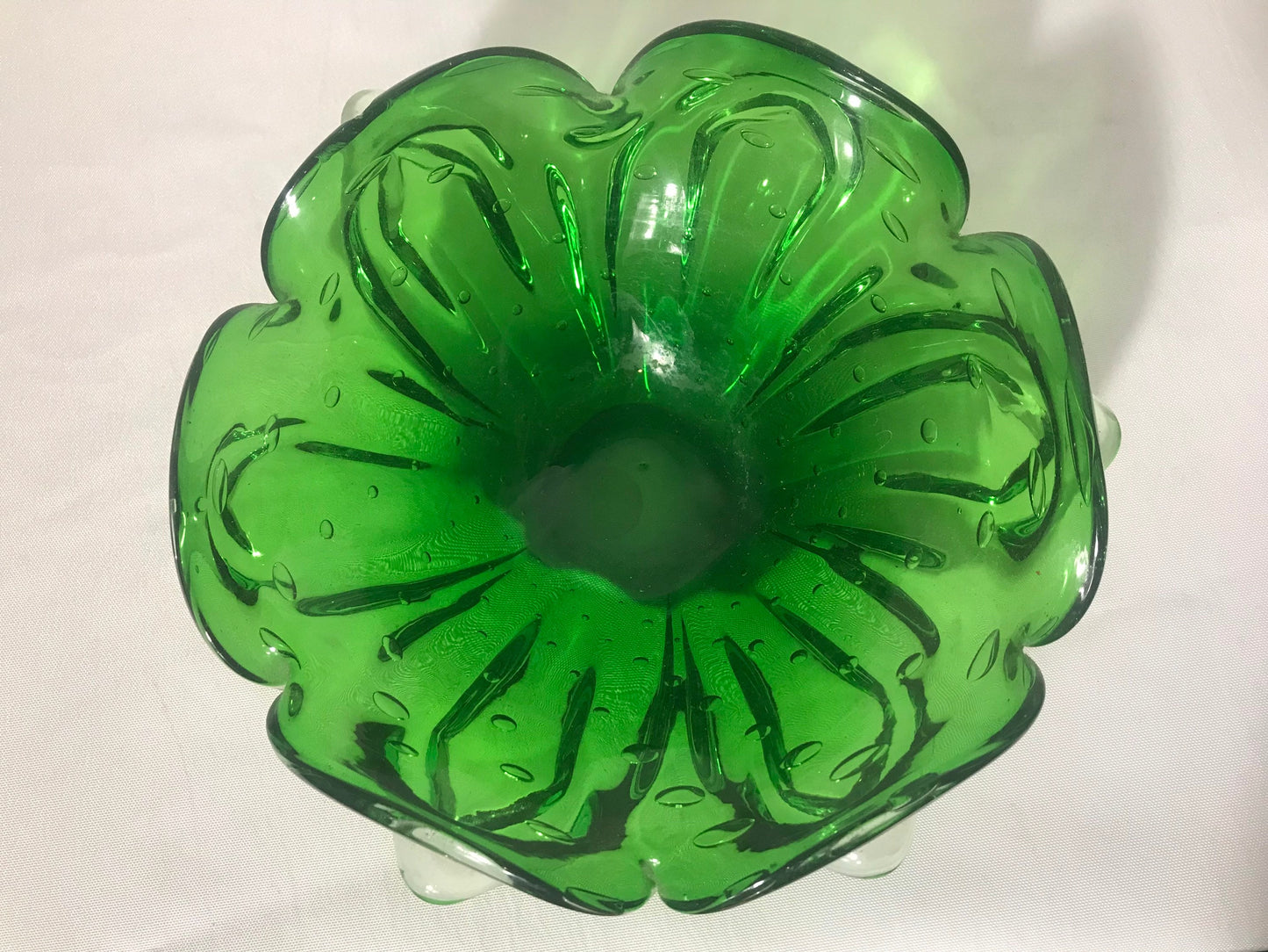 Vintage Green Glass Bowl | Home & Living