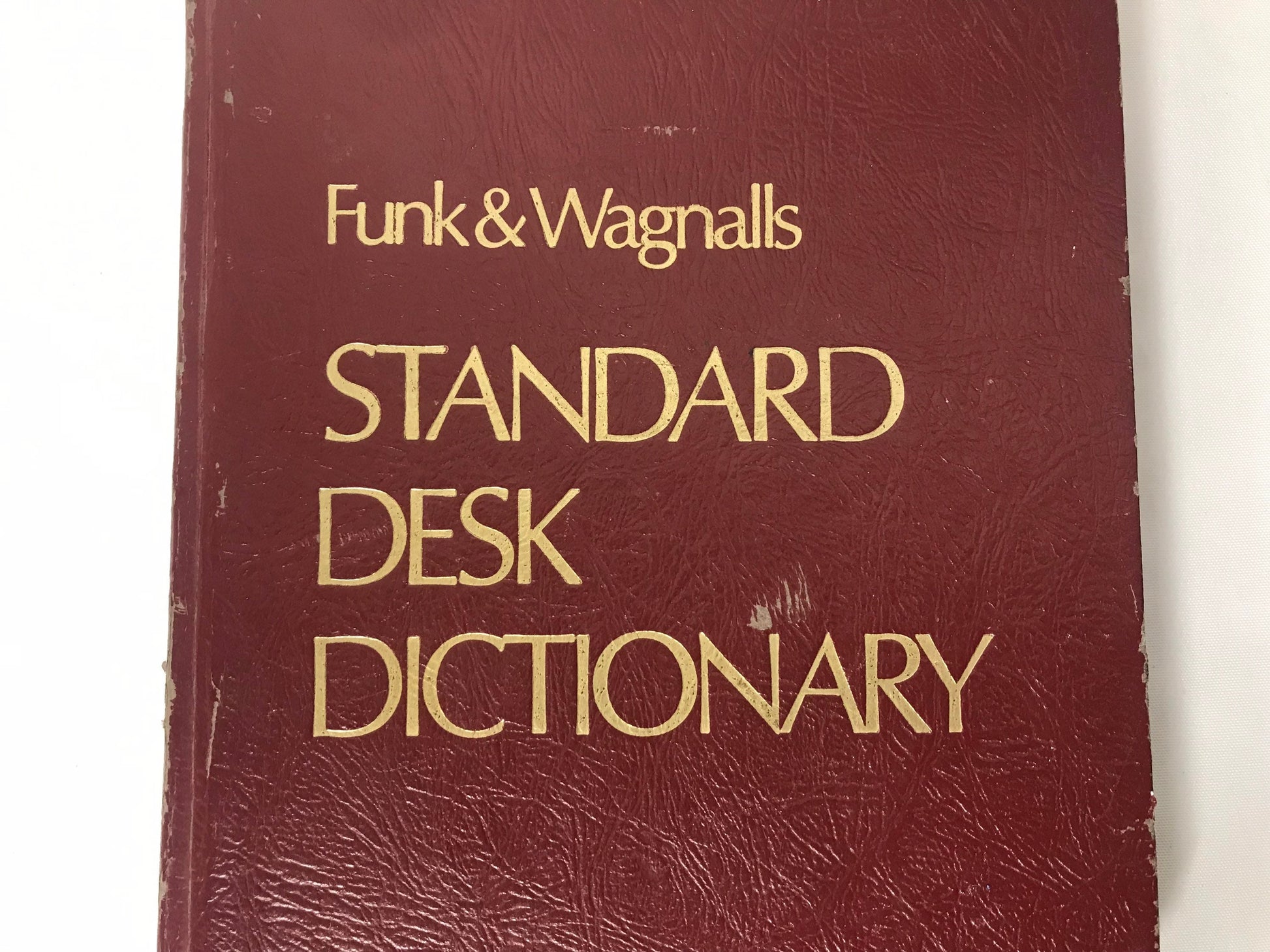 Red Leather Funk & Wagnalls Standard Desk Dictionary | Home and Living