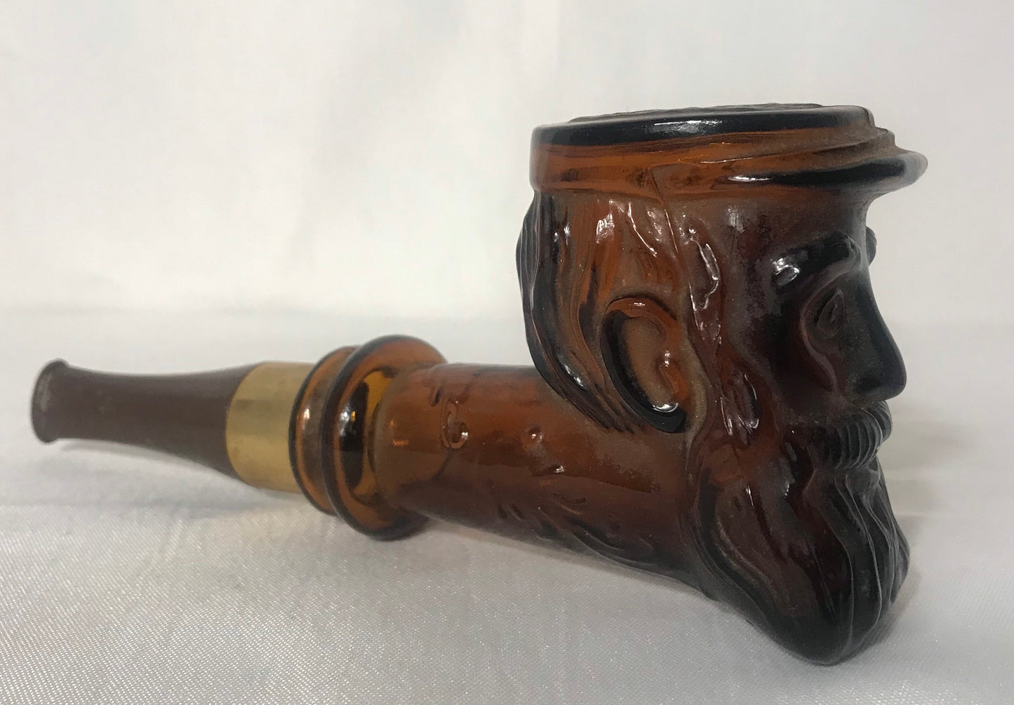 Vintage Glass Man Pipe - Bakelite Screwable Mouthpiece