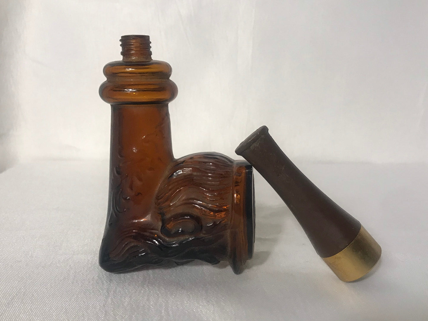 Vintage Glass Man Pipe - Bakelite Screwable Mouthpiece