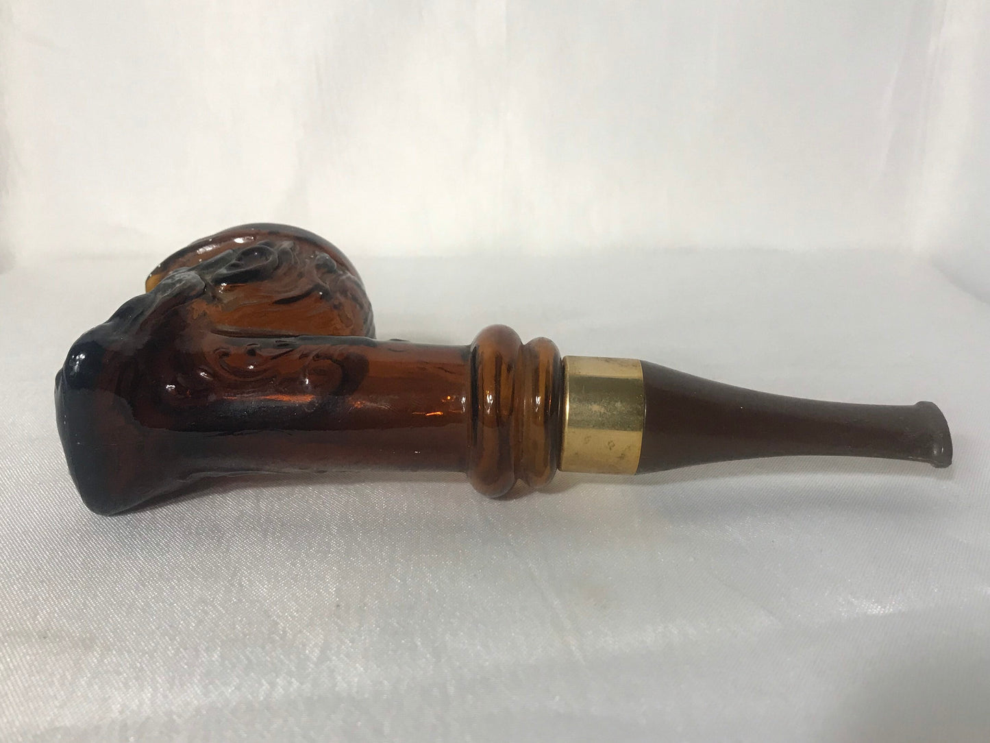 Vintage Glass Man Pipe - Bakelite Screwable Mouthpiece