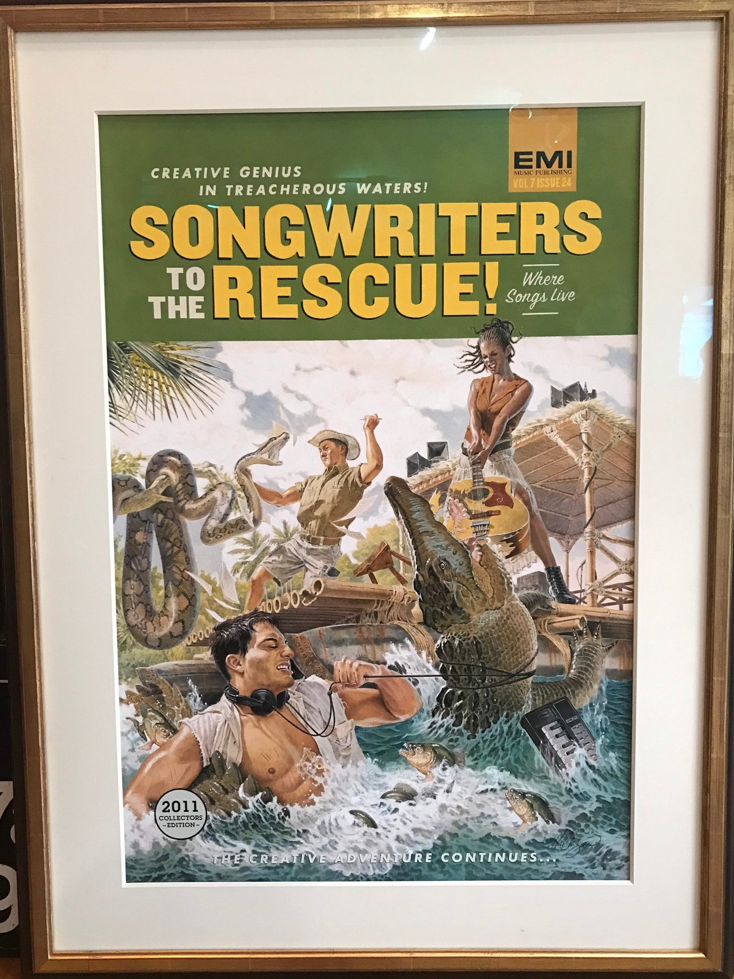 Signed Mark Stutzman Vintage EMI Music Publishing Poster Vol 7 Issue 24 | 2011 Collectors Edition | “Song Writers to the Rescue”