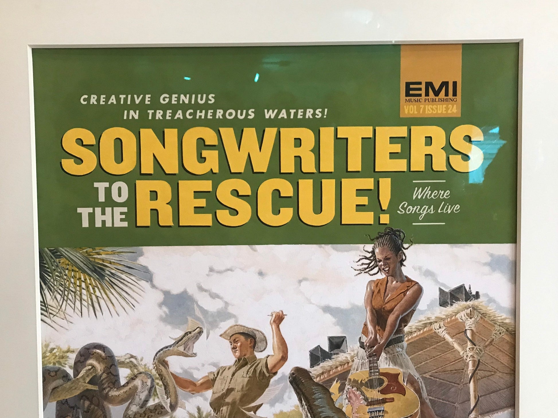 Signed Mark Stutzman Vintage EMI Music Publishing Poster Vol 7 Issue 24 | 2011 Collectors Edition | “Song Writers to the Rescue”