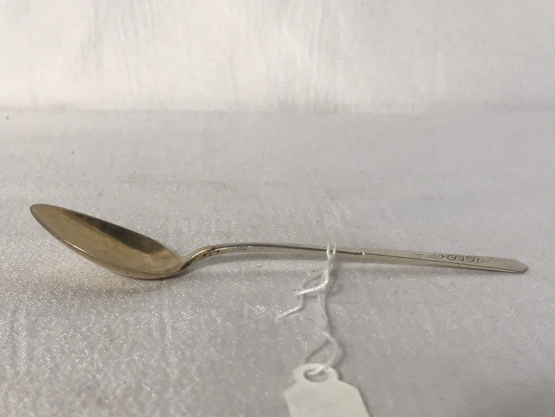 Vintage 1882 Theodore B. Starr Sterling Silver Tea Spoon with Gilding | Home & Living