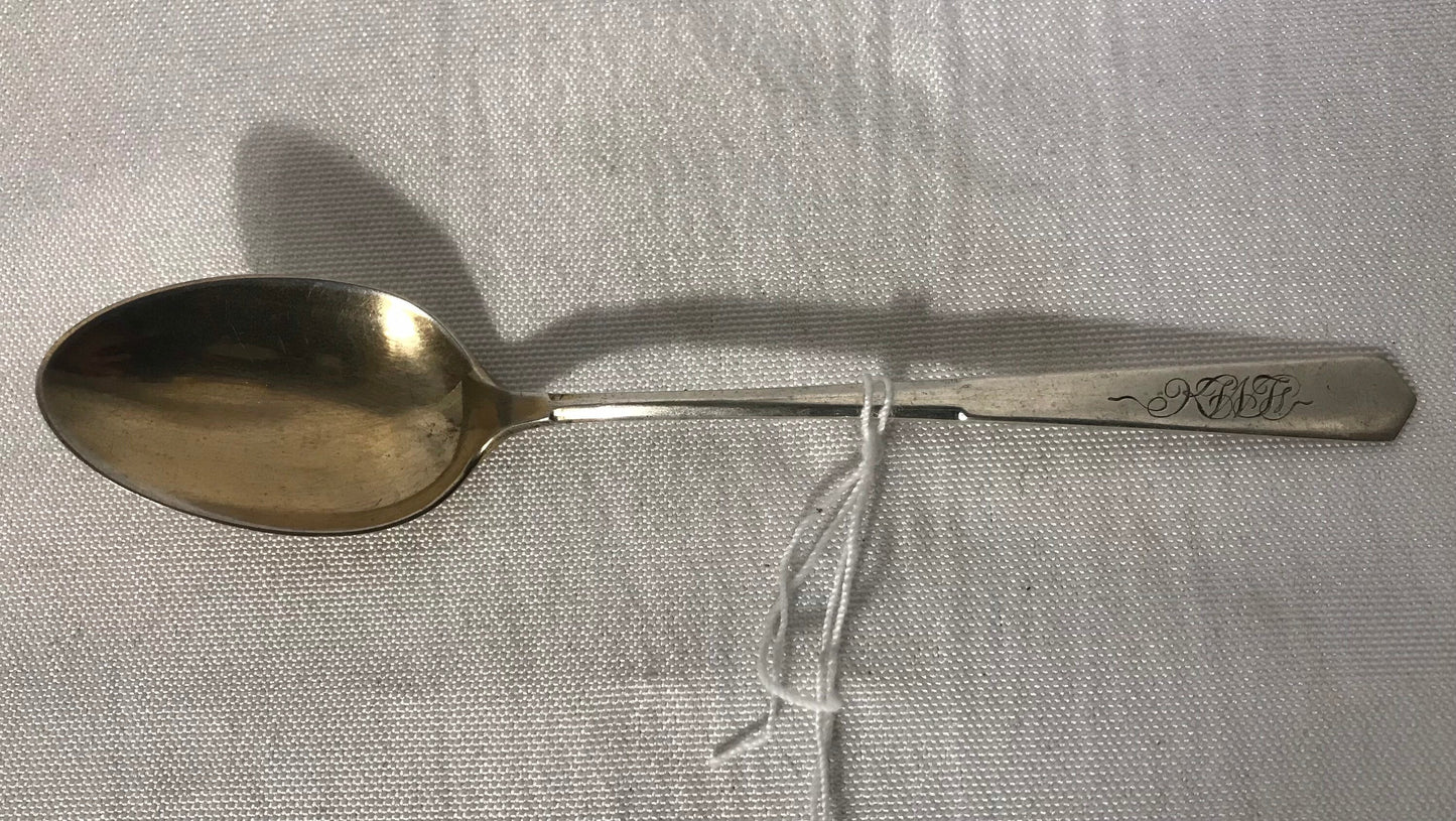 Vintage 1882 Theodore B. Starr Sterling Silver Tea Spoon with Gilding | Home & Living