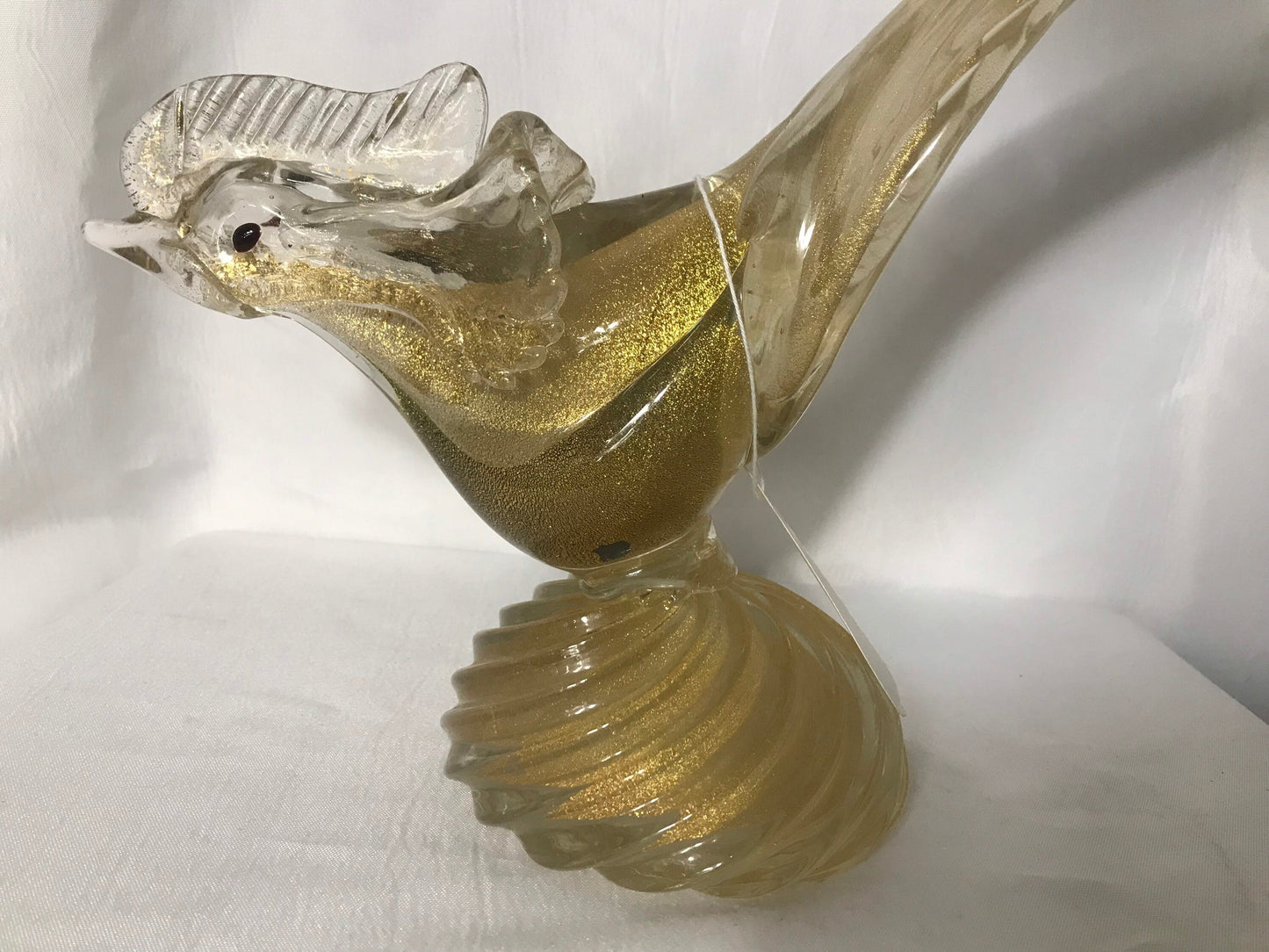 Vintage Gold Glass Bird Sculpture | Glass Sculptures & Figurines