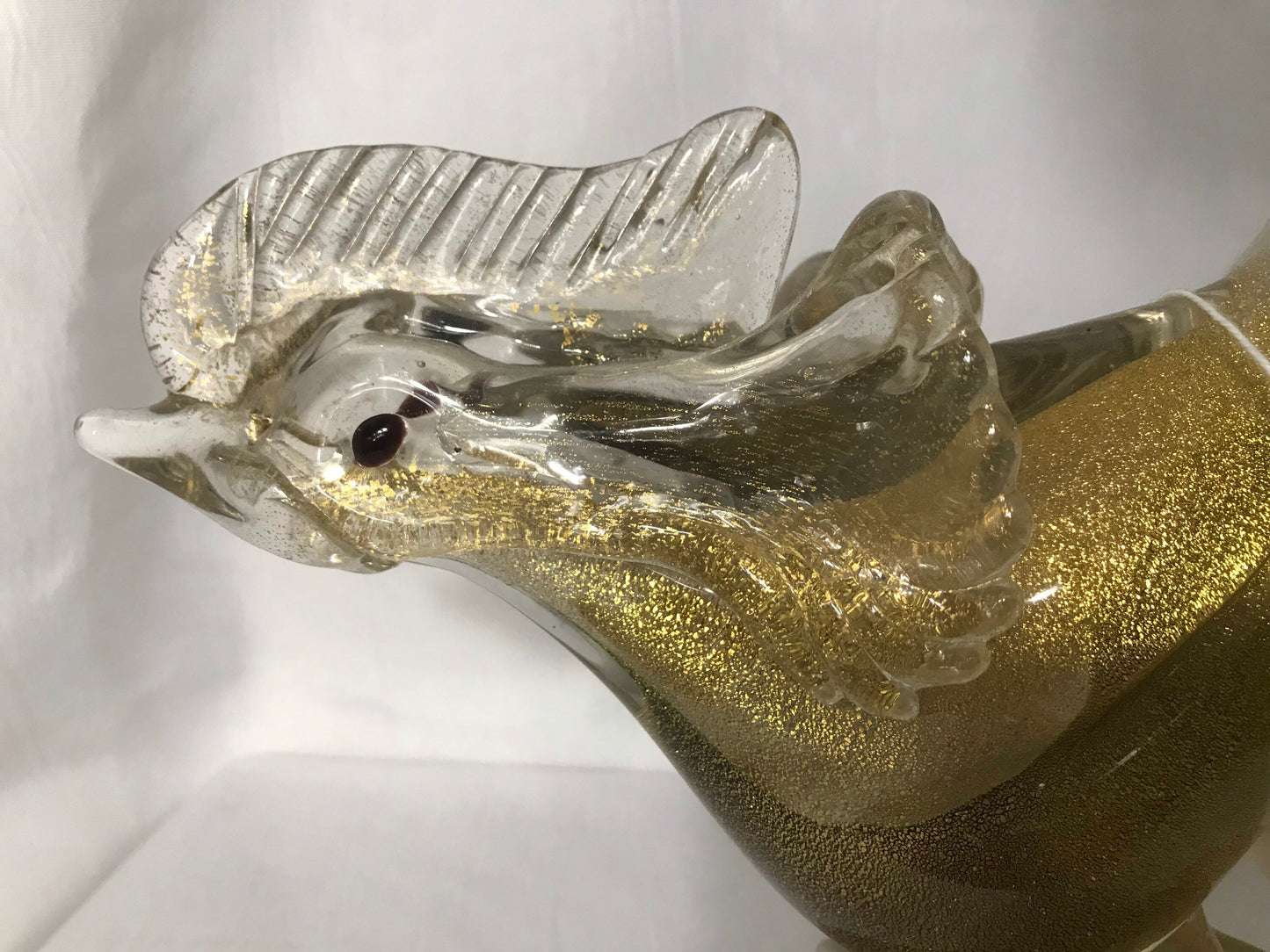 Vintage Gold Glass Bird Sculpture | Glass Sculptures & Figurines