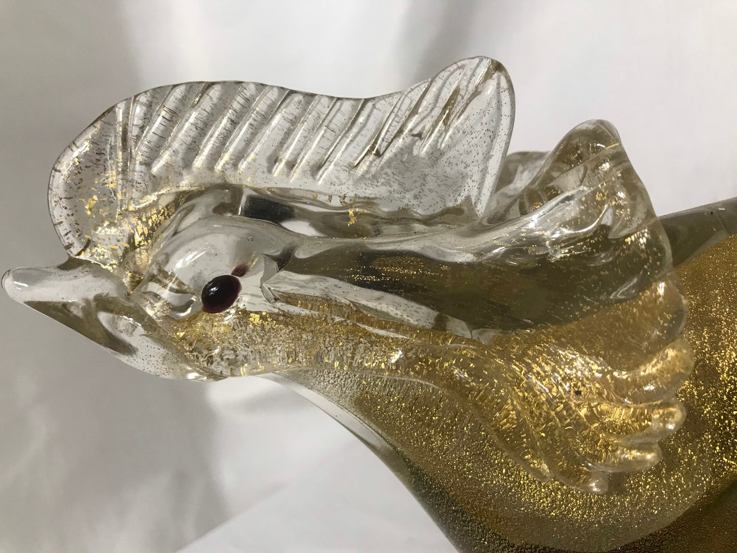 Vintage Gold Glass Bird Sculpture | Glass Sculptures & Figurines