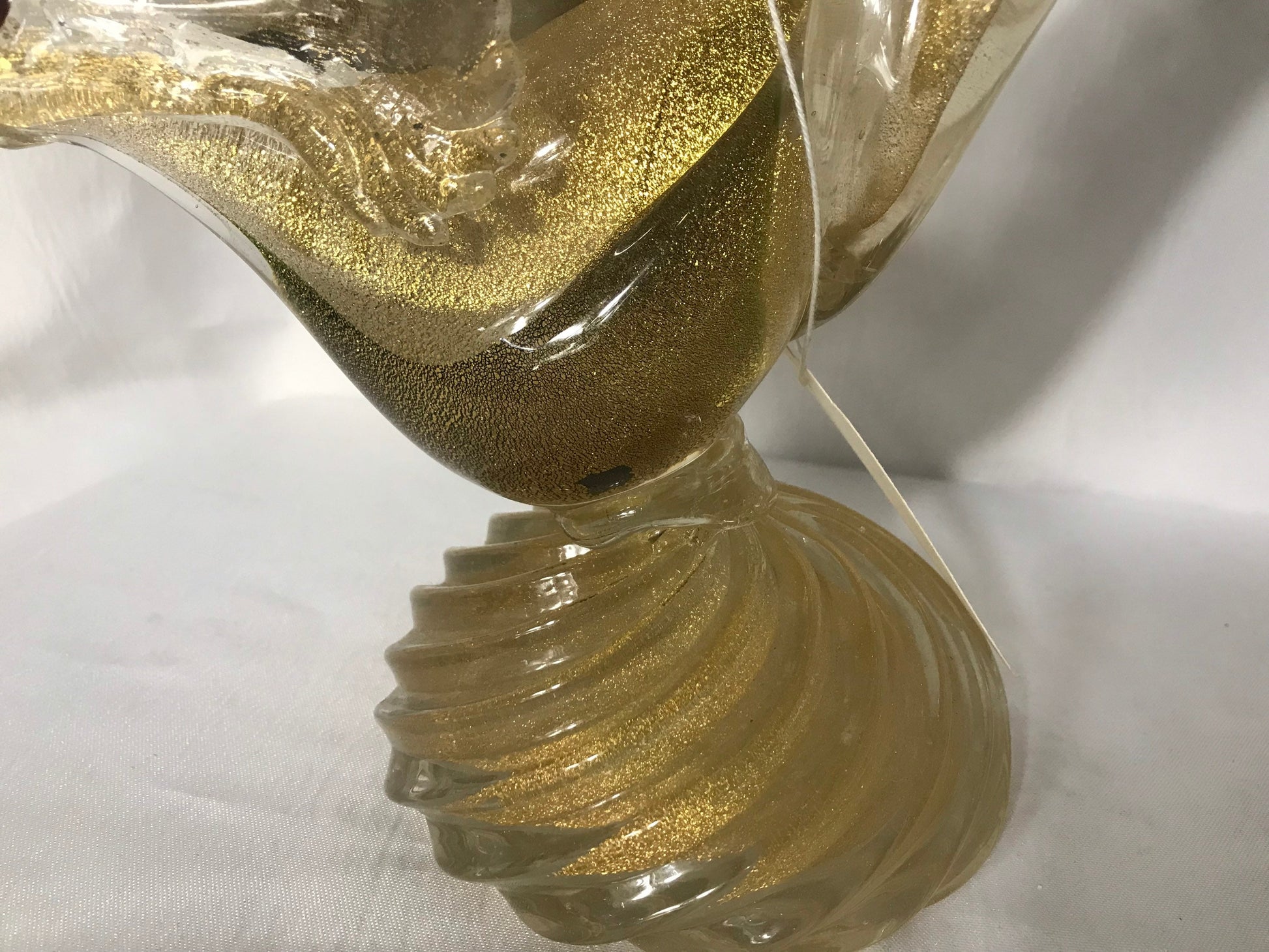 Vintage Gold Glass Bird Sculpture | Glass Sculptures & Figurines