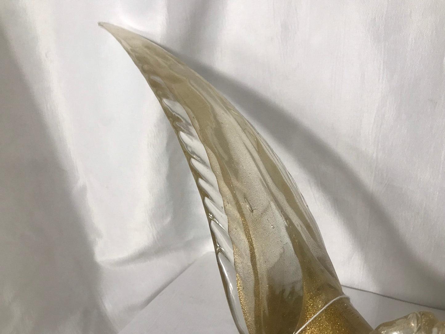 Vintage Gold Glass Bird Sculpture | Glass Sculptures & Figurines