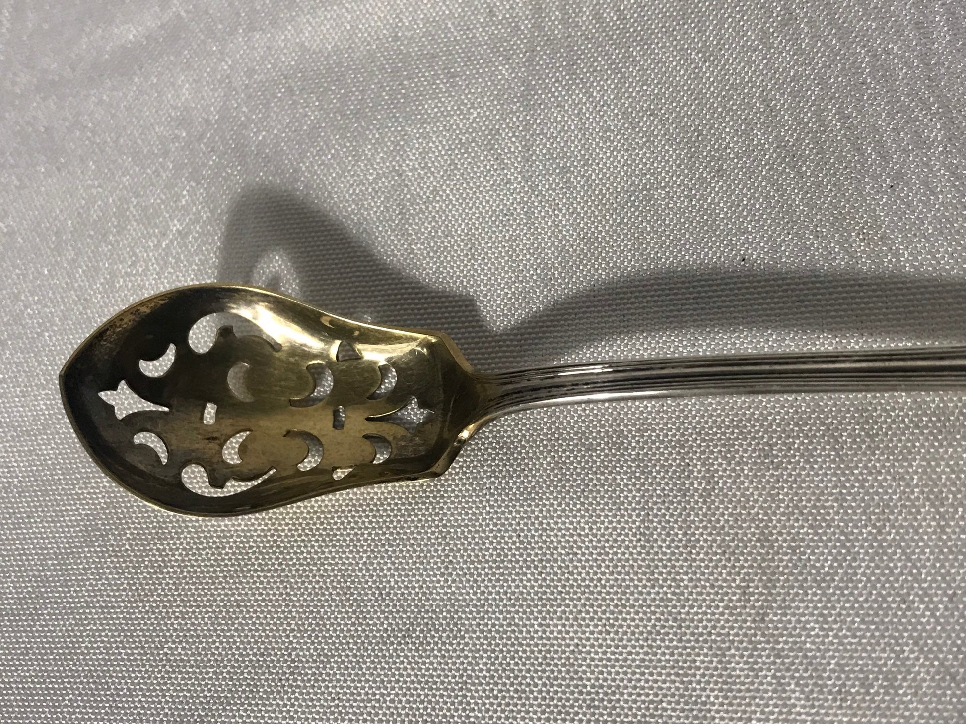 Vintage Gold/Silver Slotted Spoon | Home & Living