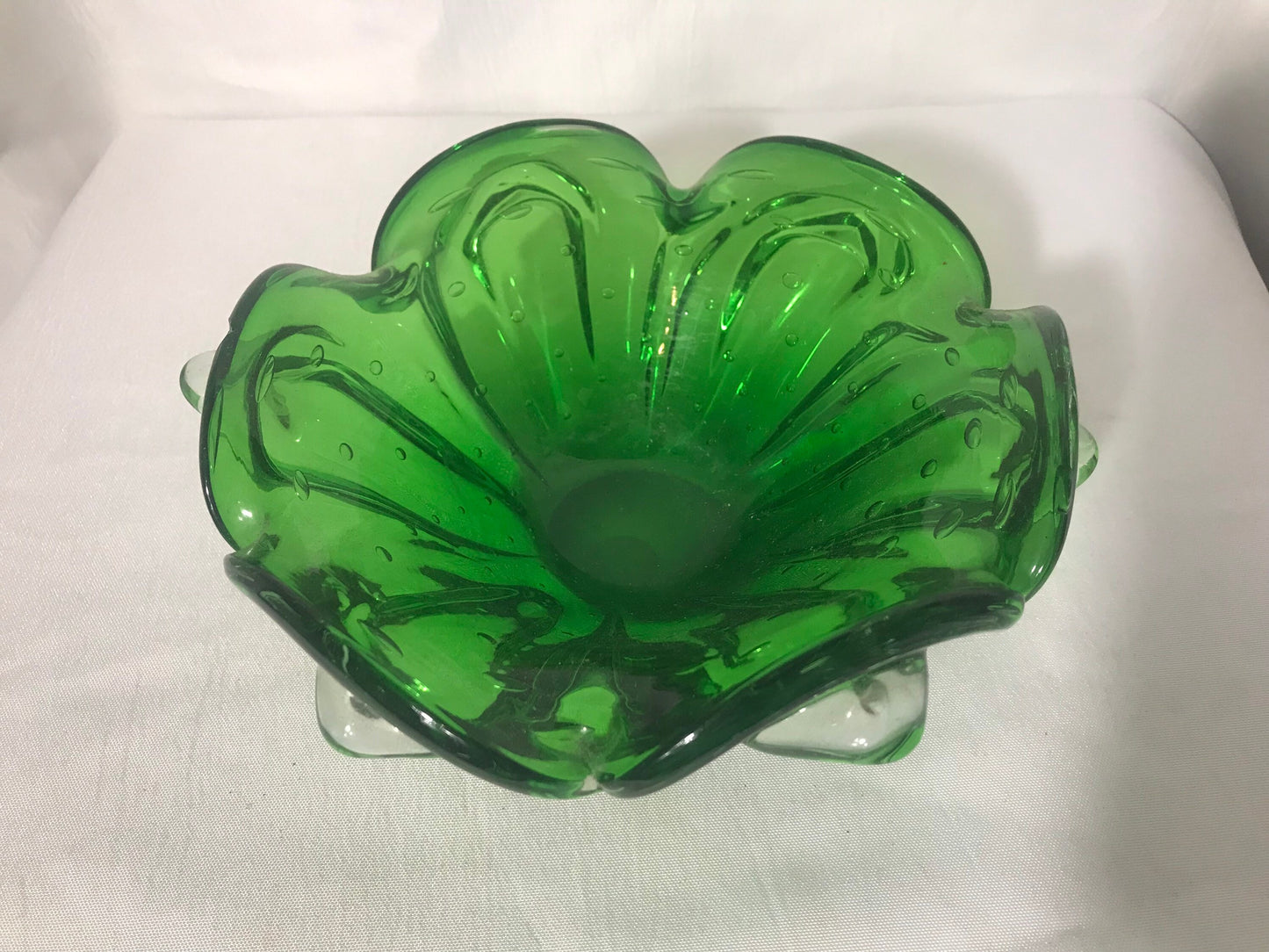 Vintage Green Glass Bowl | Home & Living