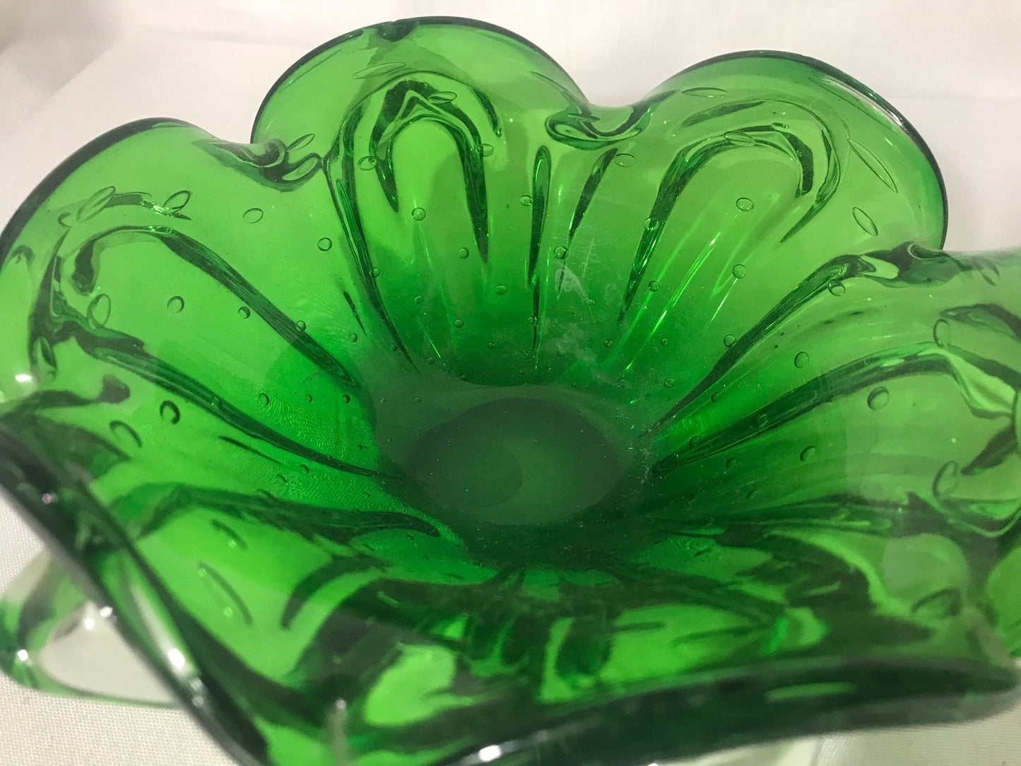 Vintage Green Glass Bowl | Home & Living