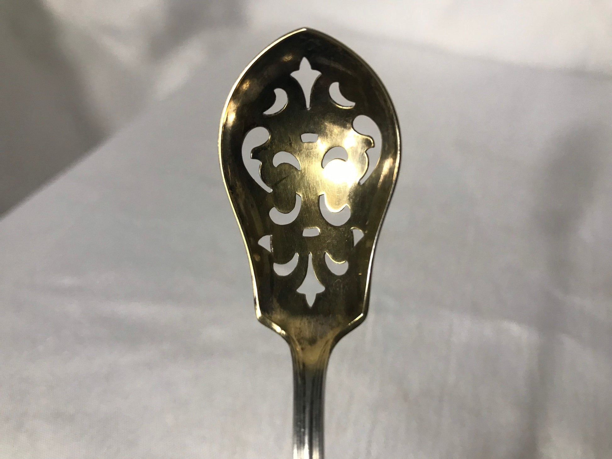 Vintage Gold/Silver Slotted Spoon | Home & Living