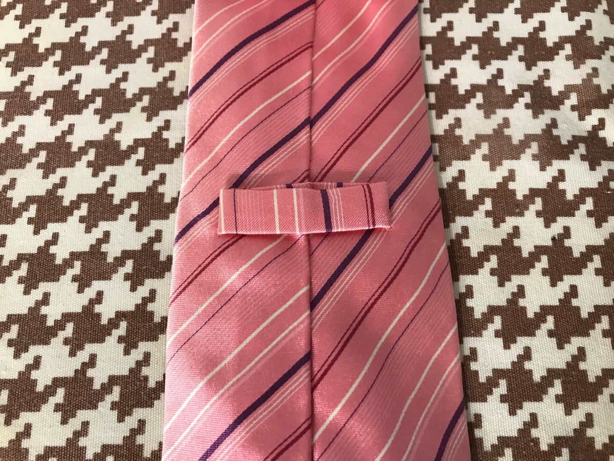 Vintage Pink Stripped Hield Necktie | Accessories
