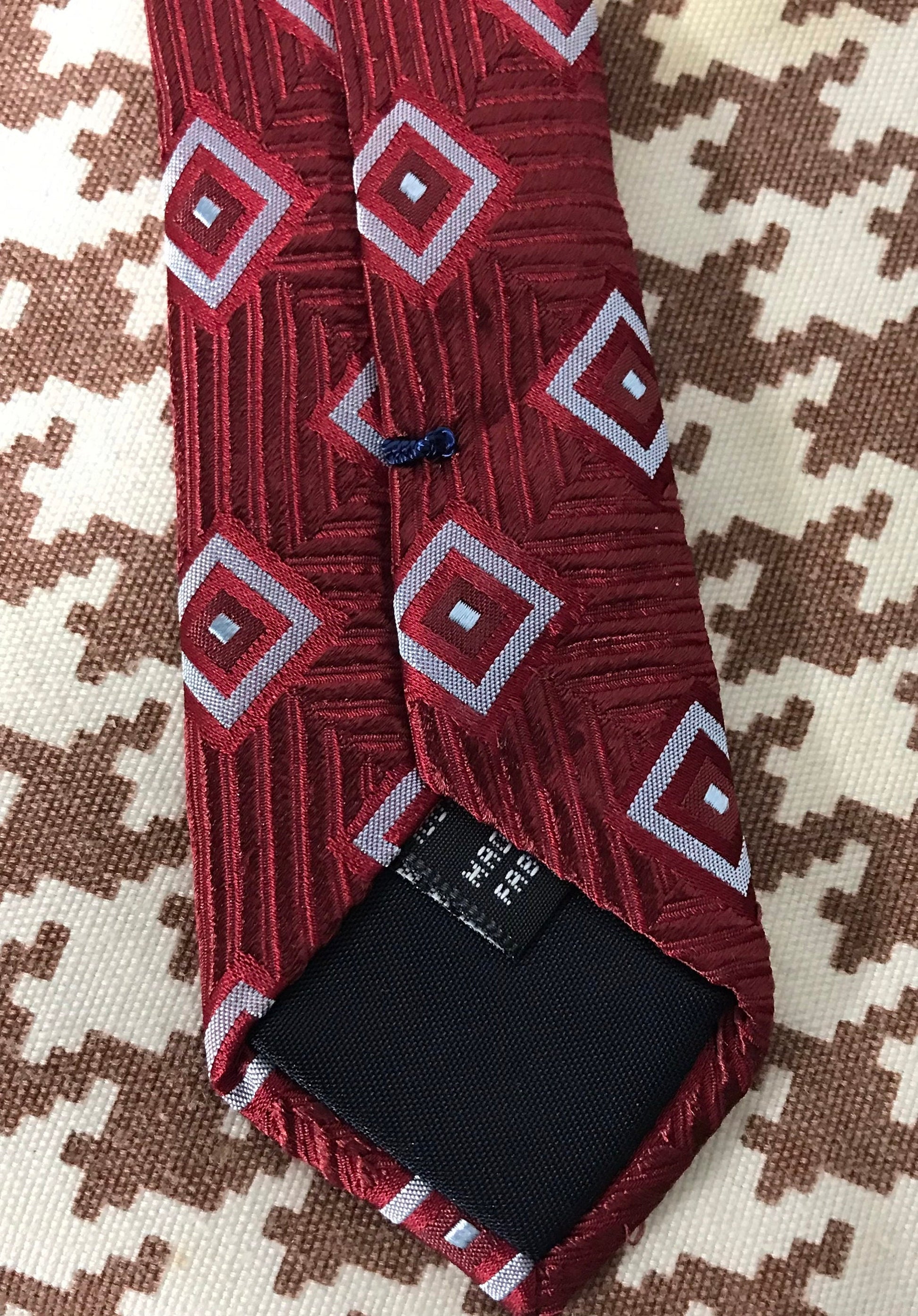 Vintage Red/Blue Diamond Canali Necktie | Accessories