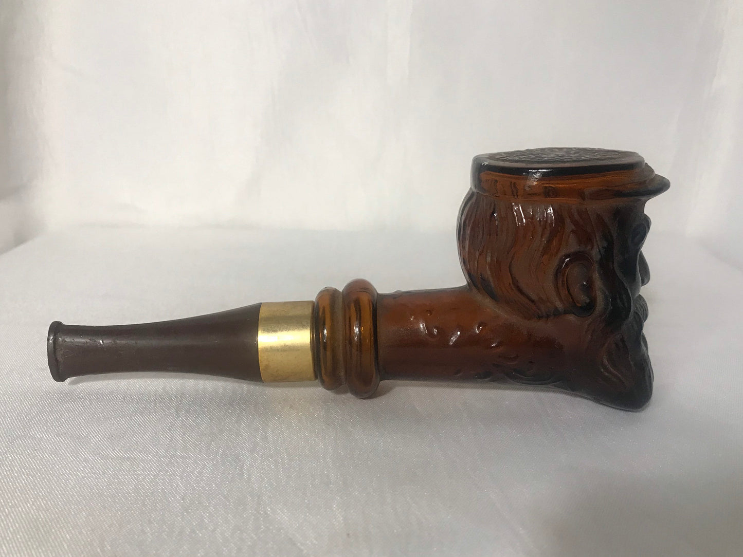 Vintage Glass Man Pipe - Bakelite Screwable Mouthpiece