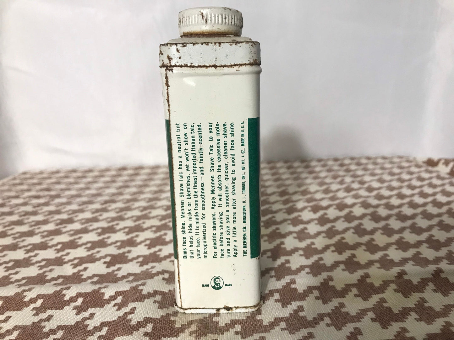 Vintage 1950's Mennen Neutral Tint Shave Talc For Men