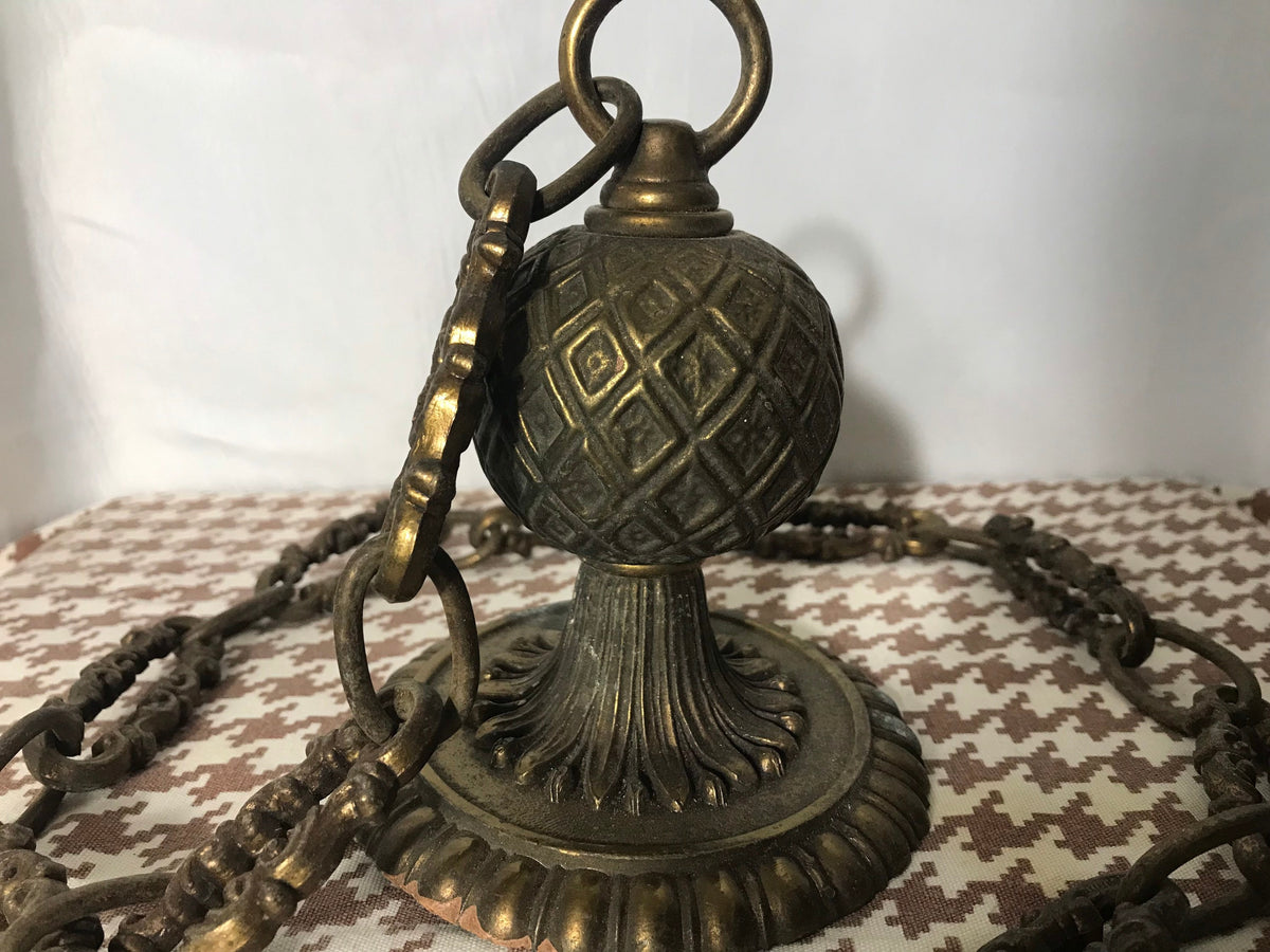 Vintage Brass Doorknob & Chain | Home Decor