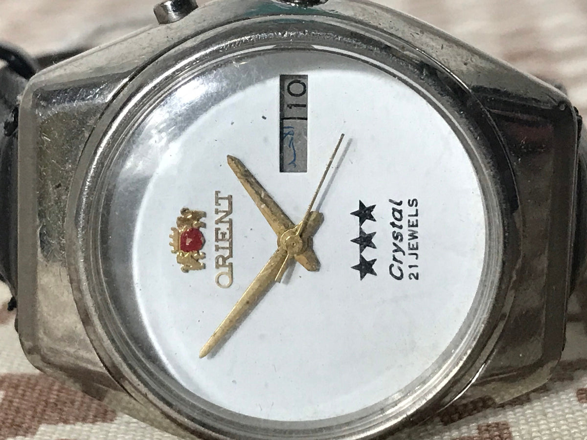 Vintage Orient Crystal 21 Jewels Wrist Watch | Stainless Steel | Jewelry