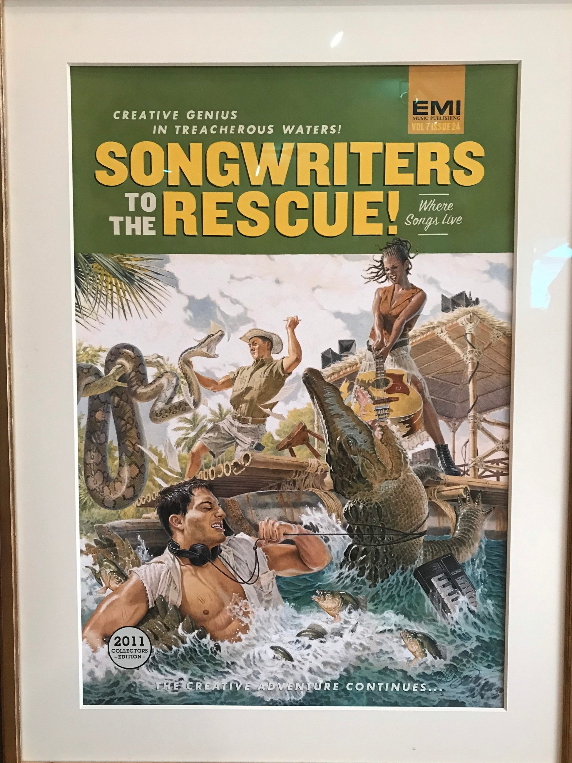 Signed Mark Stutzman Vintage EMI Music Publishing Poster Vol 7 Issue 24 | 2011 Collectors Edition | “Song Writers to the Rescue”