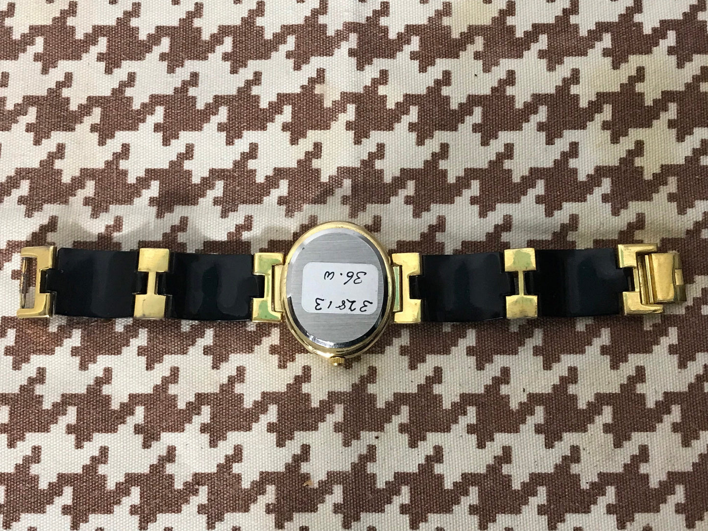 Vintage Viviani Black/Gold Wrist Watch | Jewelry