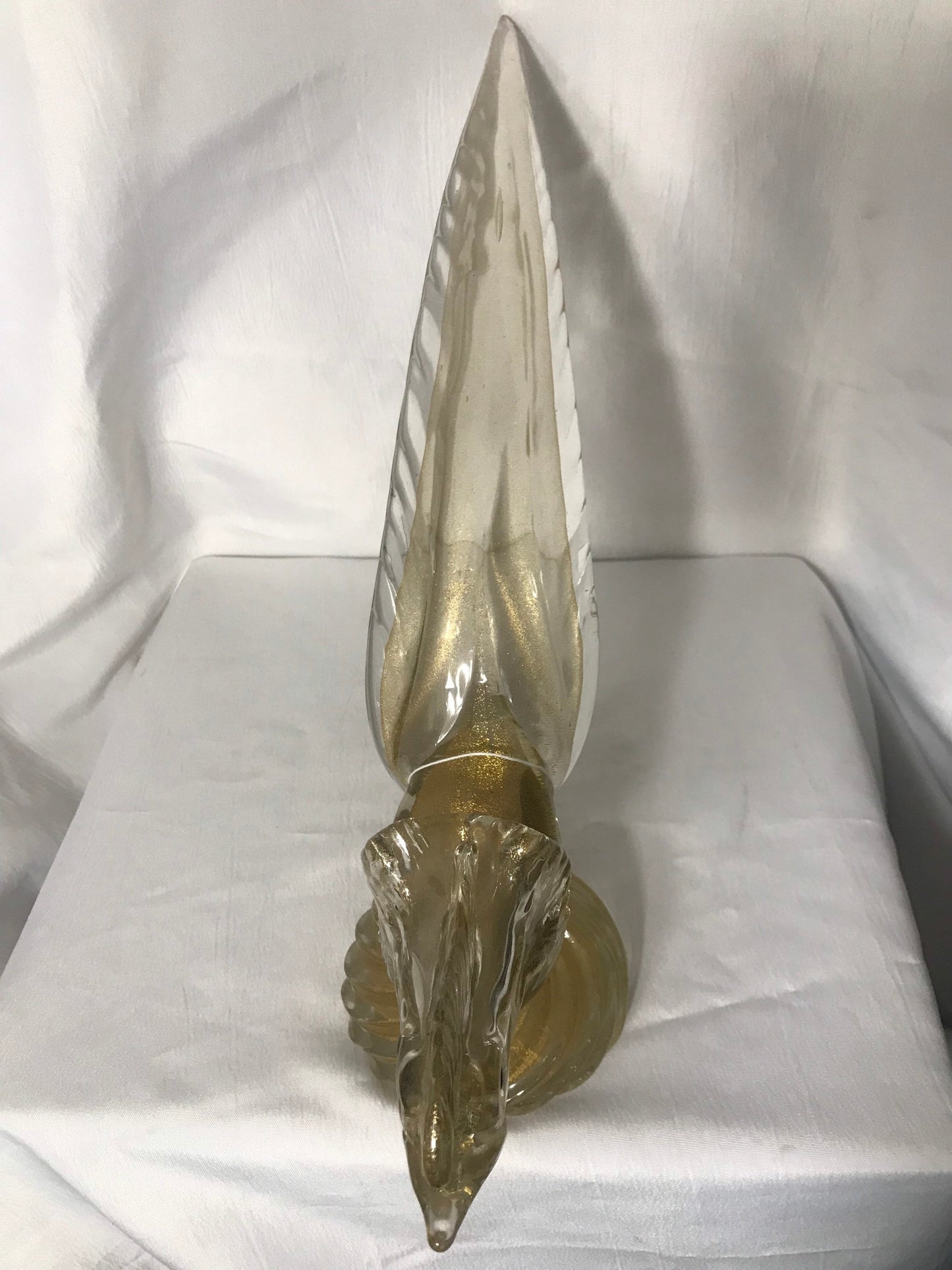 Vintage Gold Glass Bird Sculpture | Glass Sculptures & Figurines