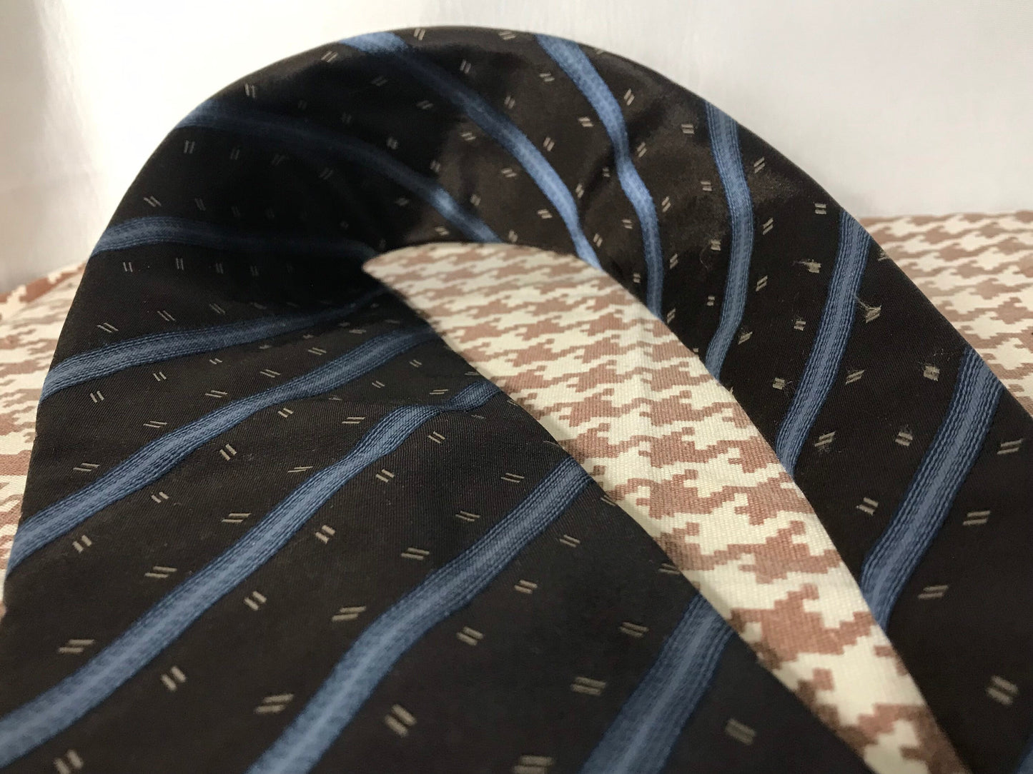 Vintage Brown/Blue Stripped Armani Necktie | Accessories