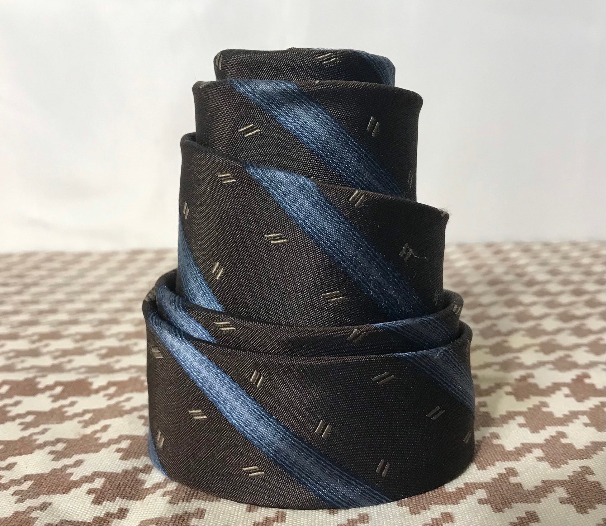 Vintage Brown/Blue Stripped Armani Necktie | Accessories