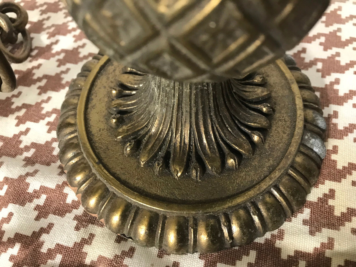 Vintage Brass Doorknob & Chain | Home Decor